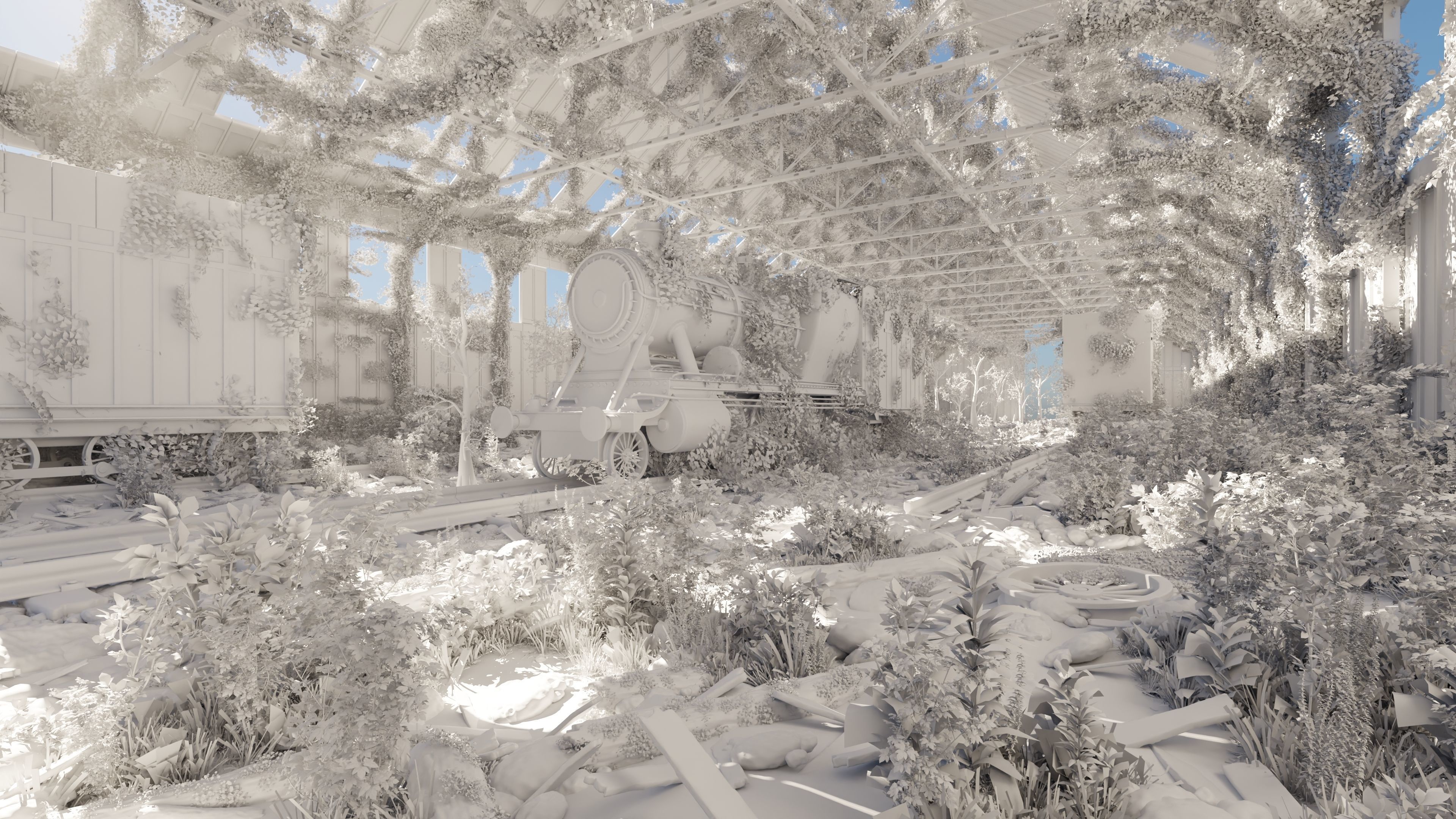 Abandoned Train Scene 3D model_14