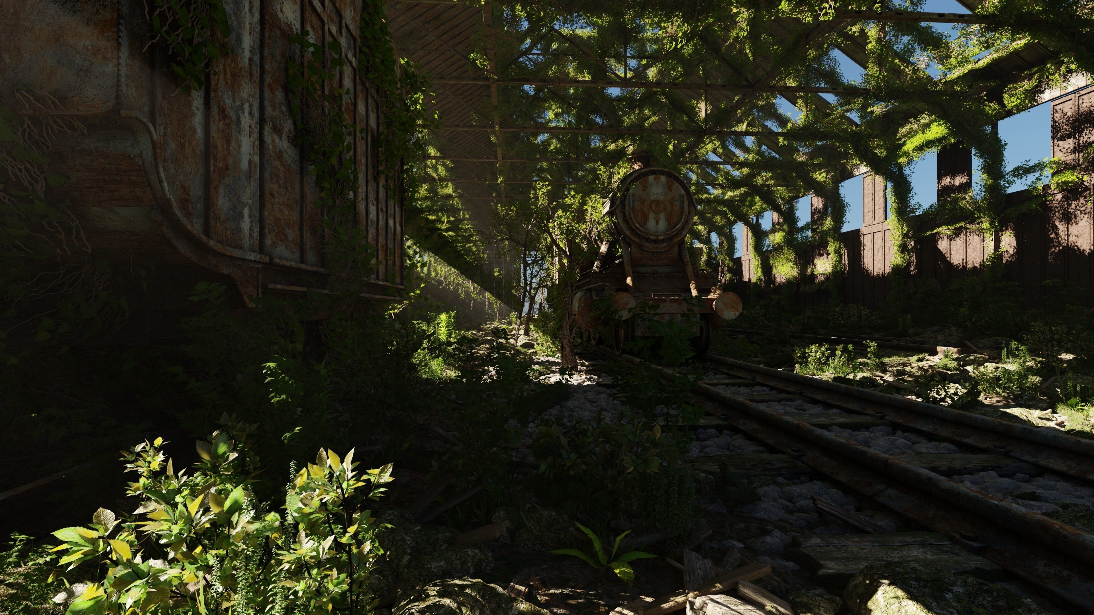 Abandoned Train Scene 3D model_4