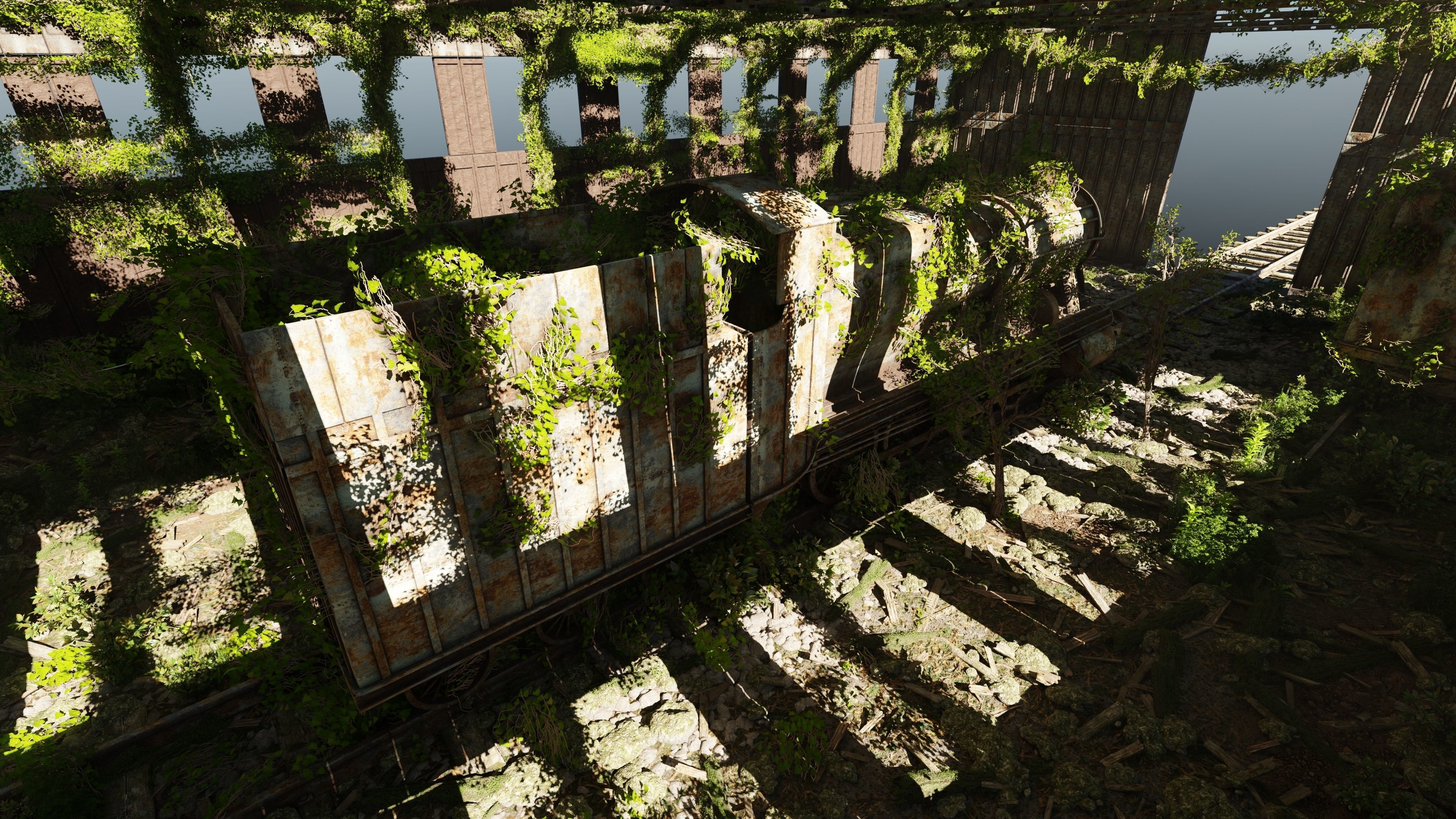 Abandoned Train Scene 3D model_10