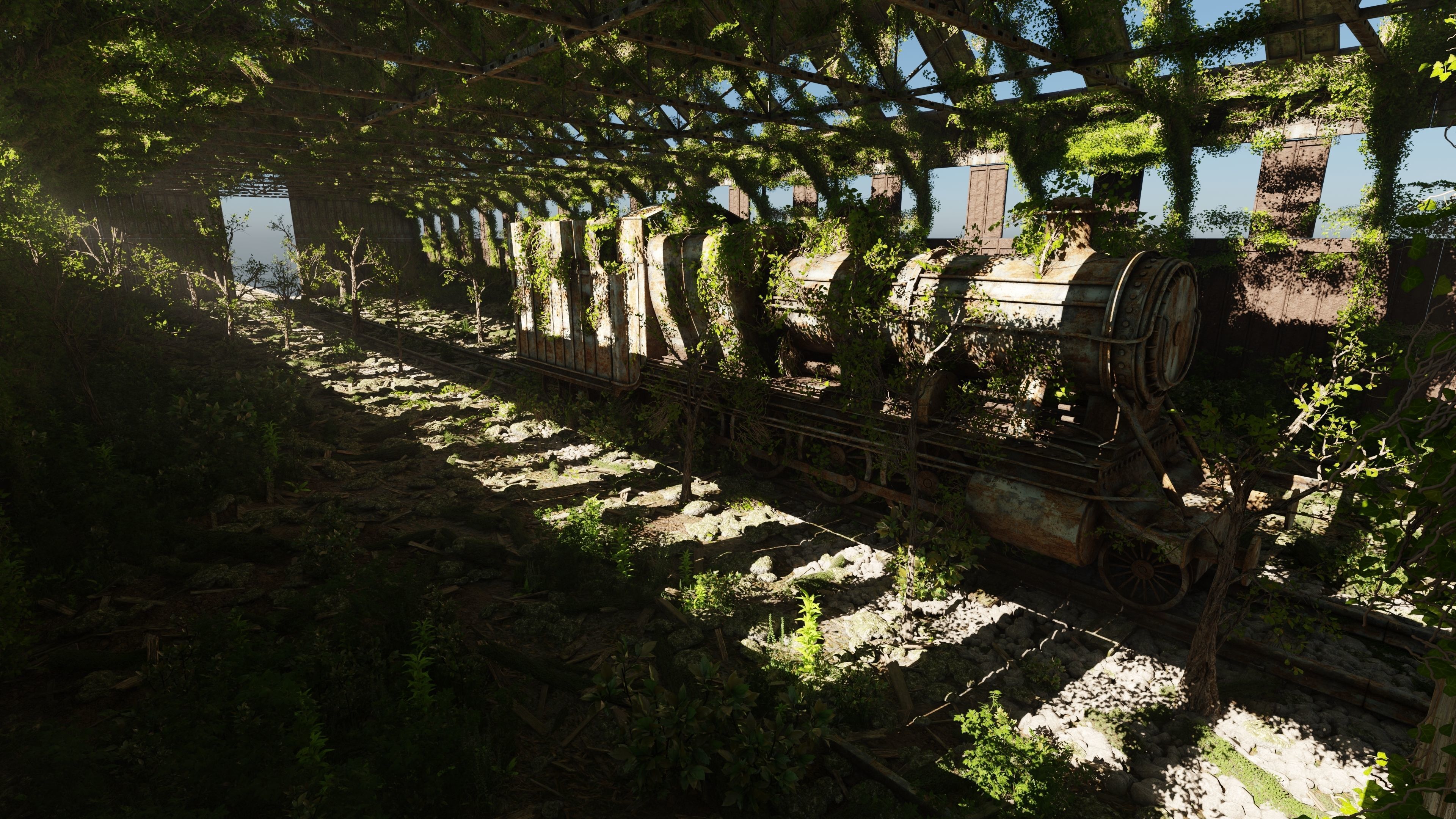 Abandoned Train Scene 3D model_5