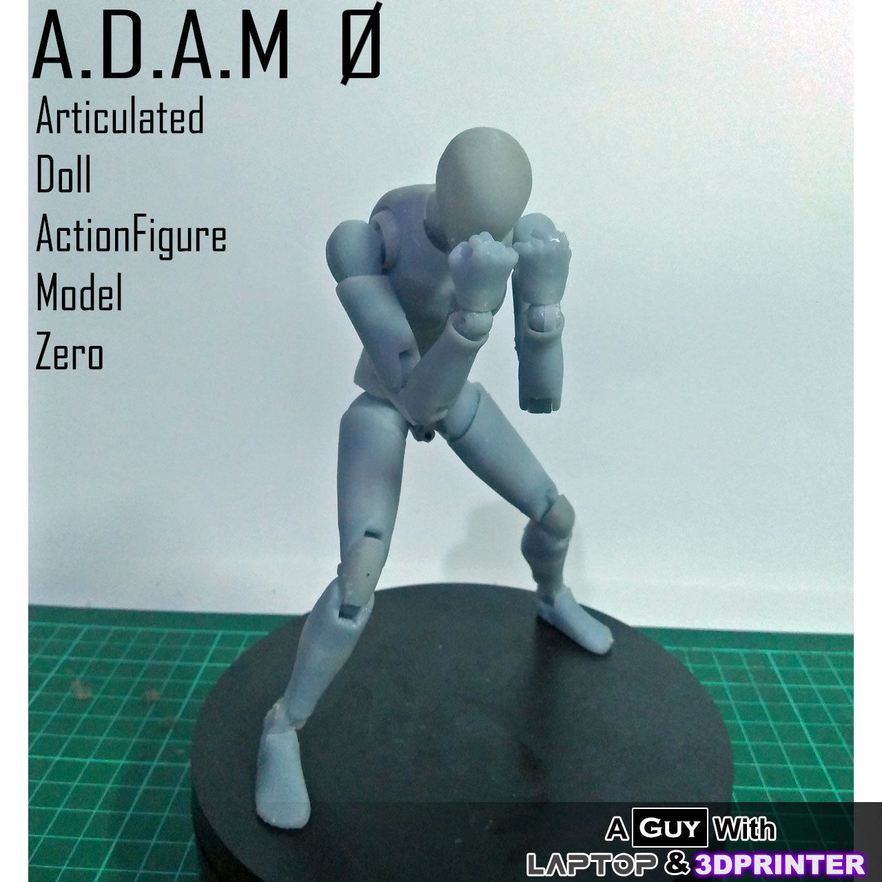 ADAM 0 - Articulated Doll Actionfigure Model Zero- Resin 3DPrint Free 3D print model_2