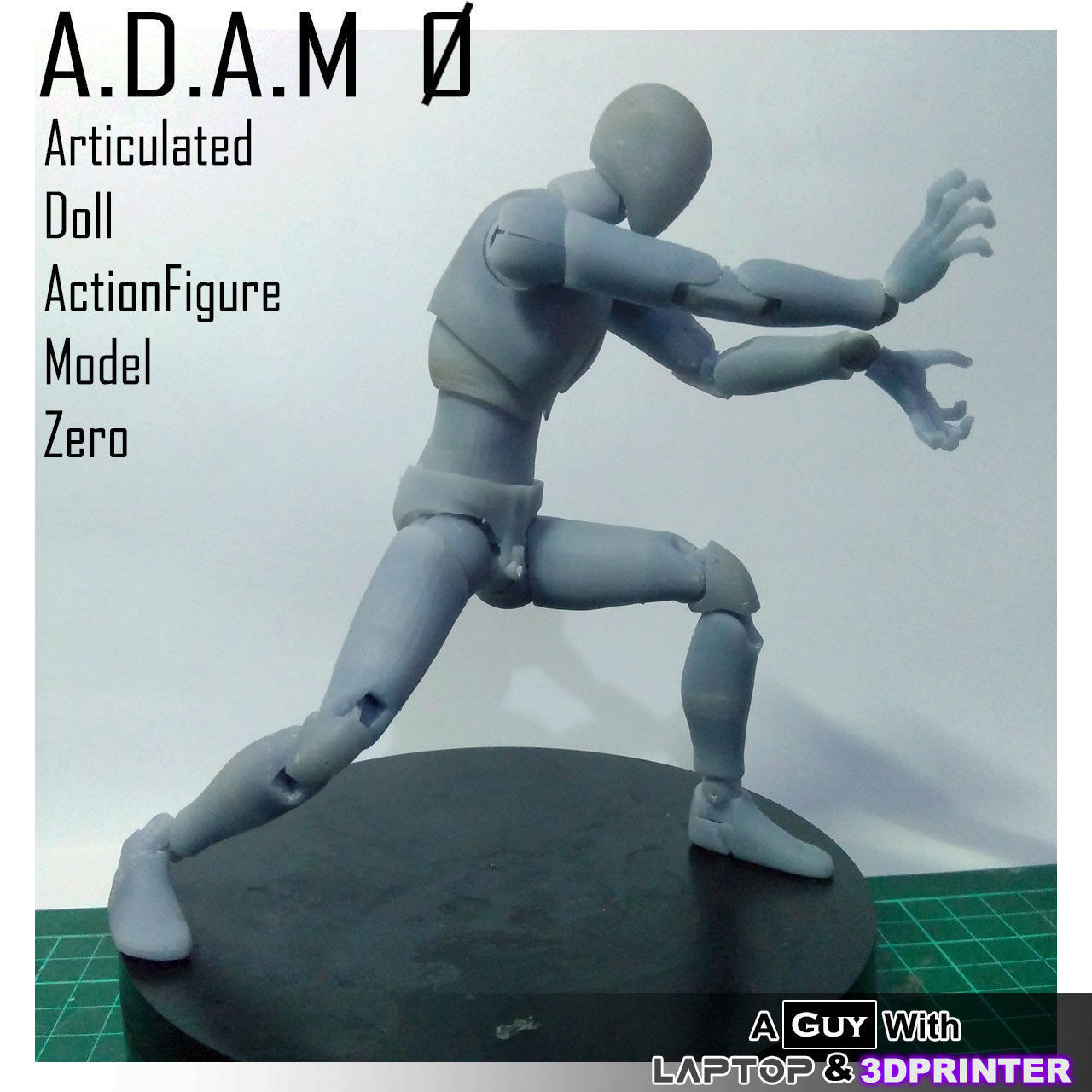 ADAM 0 - Articulated Doll Actionfigure Model Zero- Resin 3DPrint Free 3D print model_6