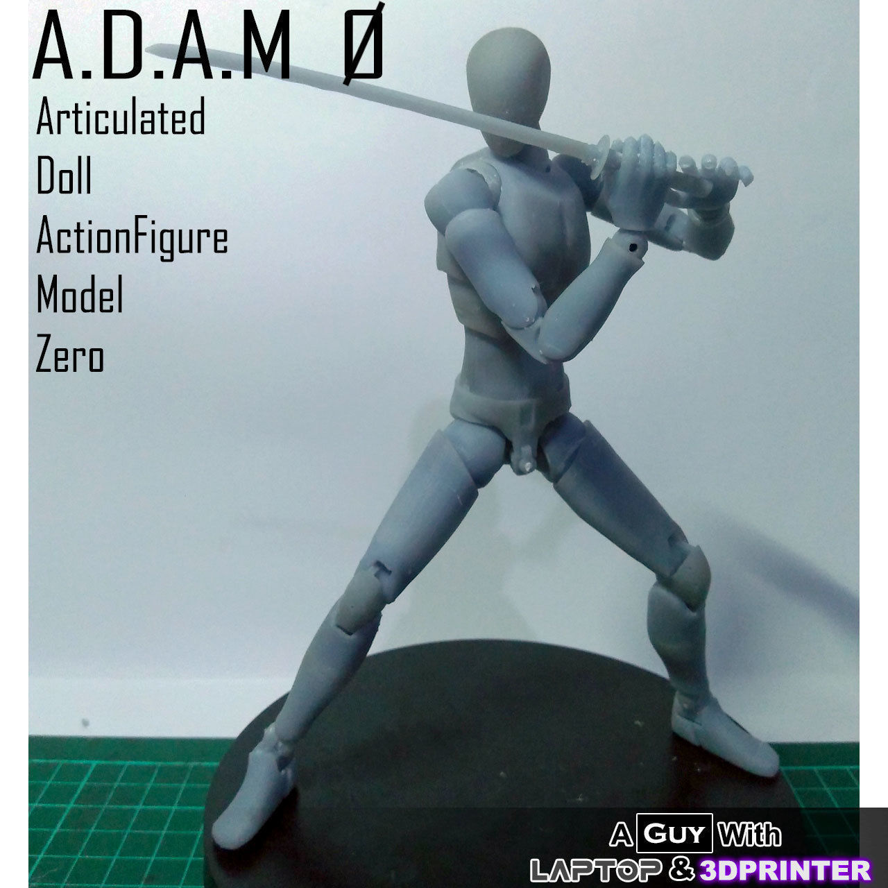 ADAM 0 - Articulated Doll Actionfigure Model Zero- Resin 3DPrint Free 3D print model_18