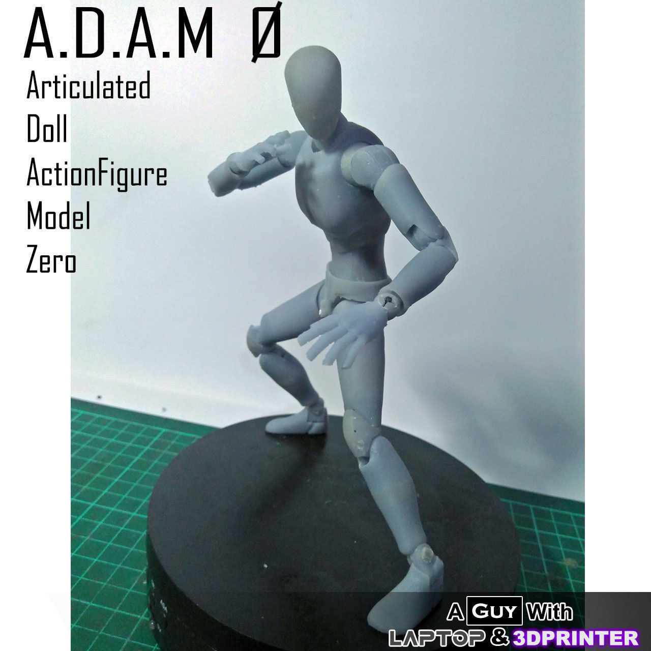 ADAM 0 - Articulated Doll Actionfigure Model Zero- Resin 3DPrint Free 3D print model_36