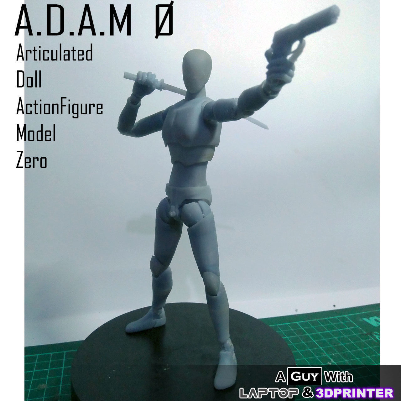 ADAM 0 - Articulated Doll Actionfigure Model Zero- Resin 3DPrint Free 3D print model_21