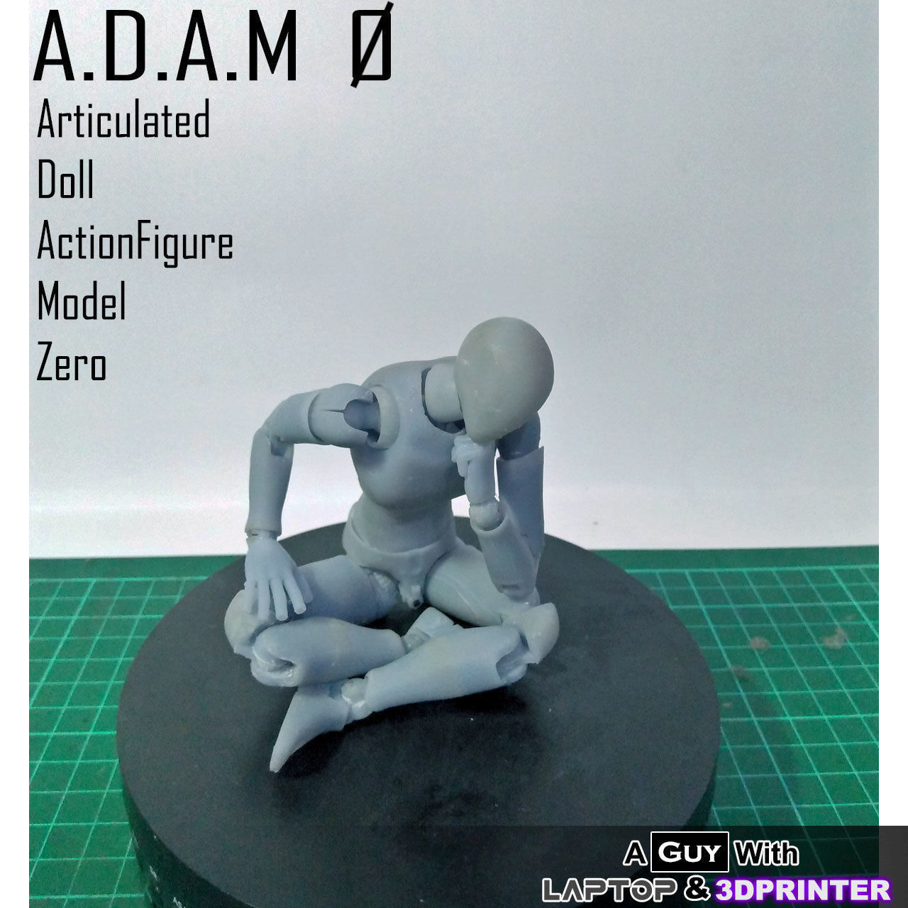 ADAM 0 - Articulated Doll Actionfigure Model Zero- Resin 3DPrint Free 3D print model_32