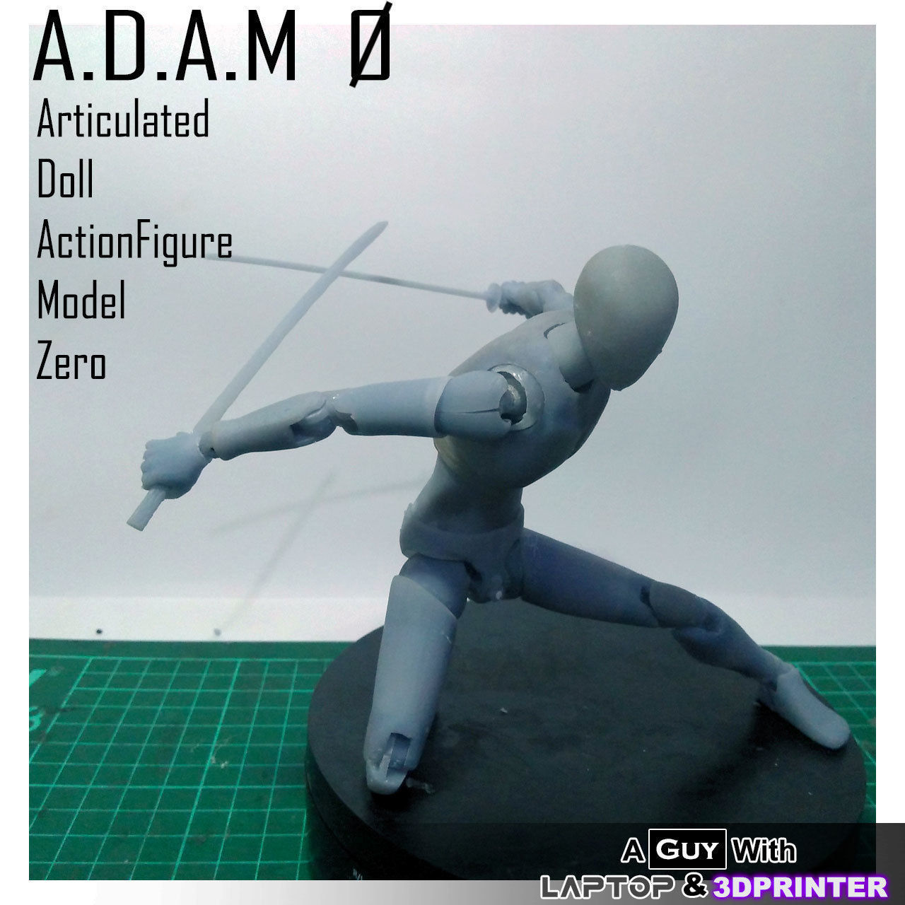 ADAM 0 - Articulated Doll Actionfigure Model Zero- Resin 3DPrint Free 3D print model_12