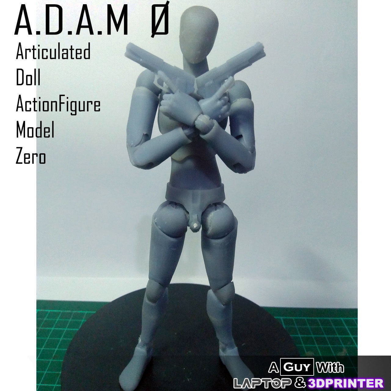 ADAM 0 - Articulated Doll Actionfigure Model Zero- Resin 3DPrint Free 3D print model_28