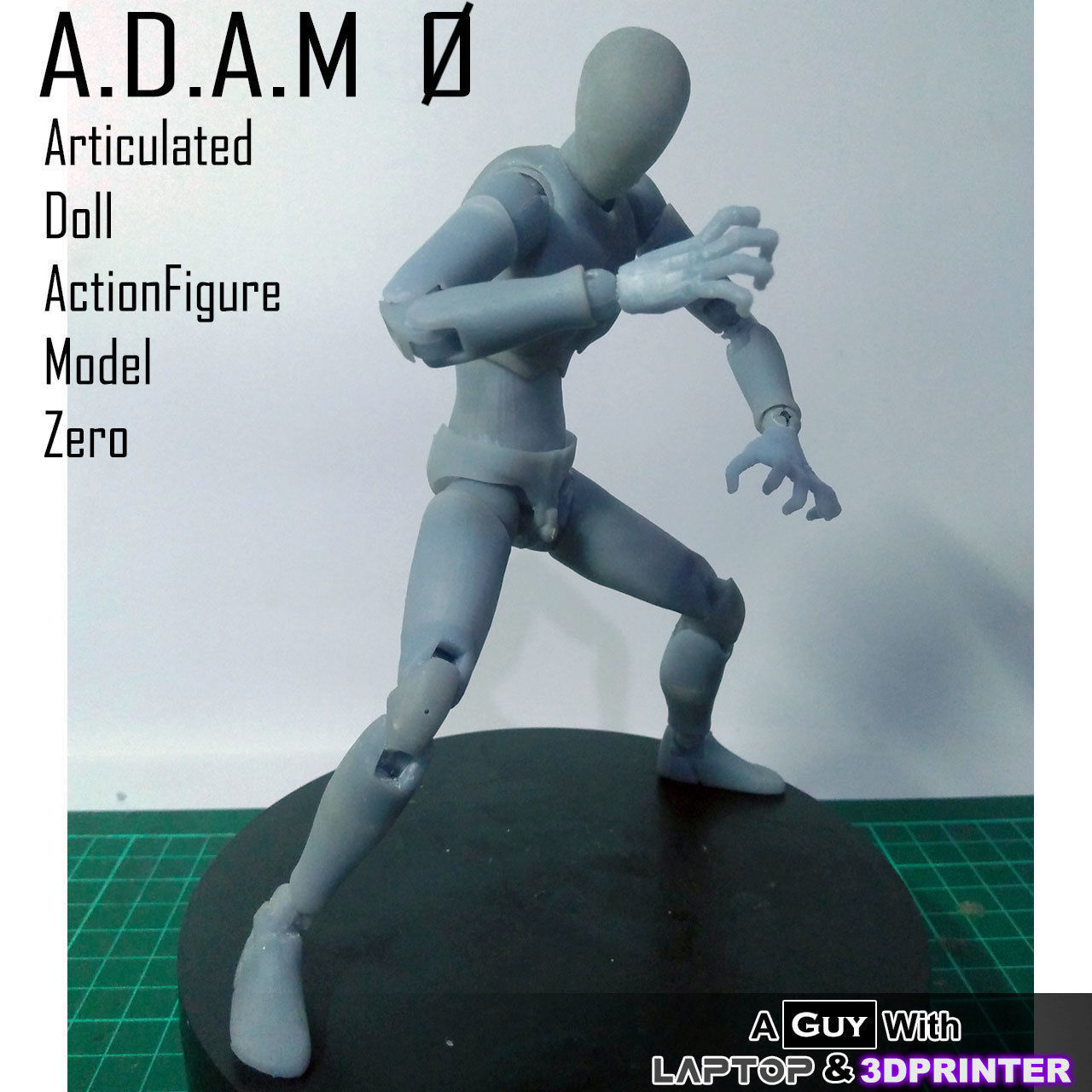 ADAM 0 - Articulated Doll Actionfigure Model Zero- Resin 3DPrint Free 3D print model_4