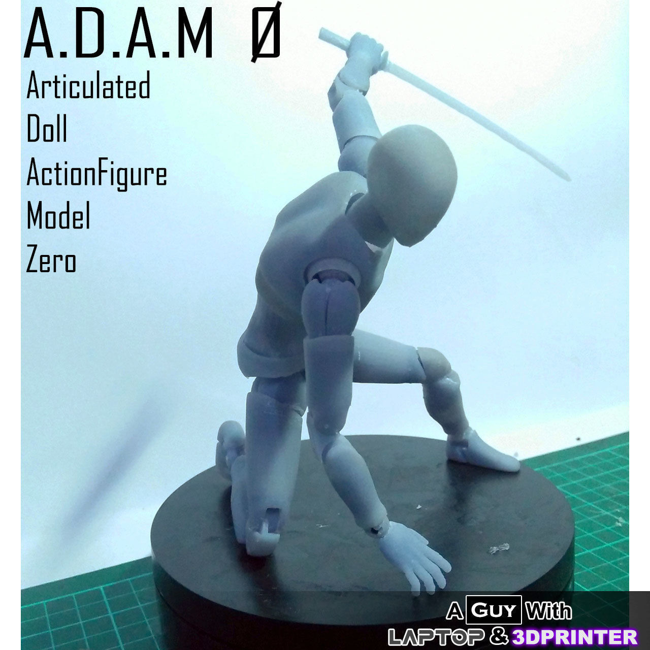 ADAM 0 - Articulated Doll Actionfigure Model Zero- Resin 3DPrint Free 3D print model_16