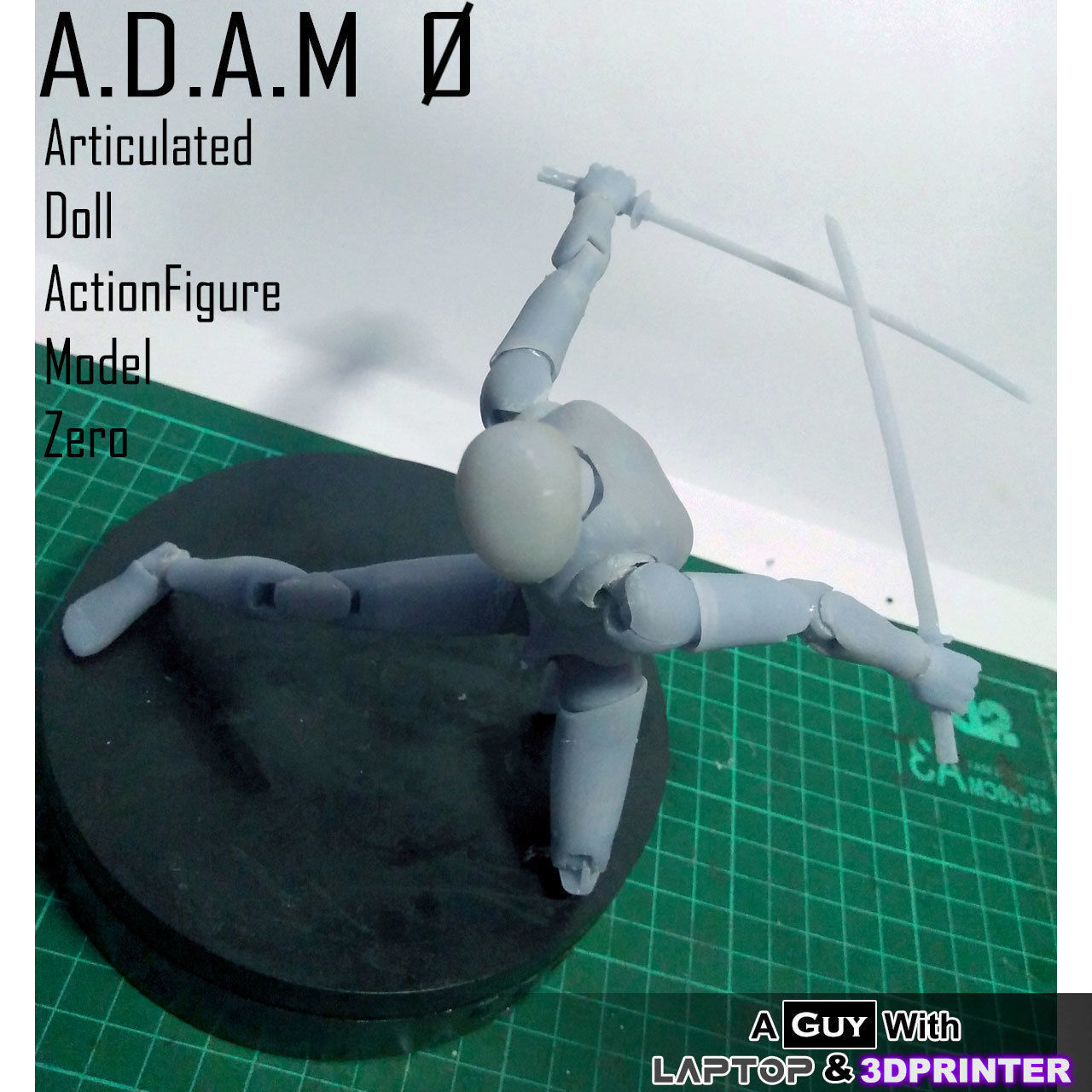 ADAM 0 - Articulated Doll Actionfigure Model Zero- Resin 3DPrint Free 3D print model_13