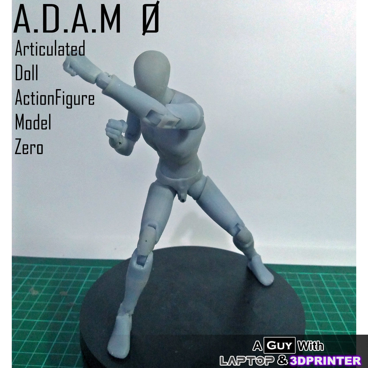 ADAM 0 - Articulated Doll Actionfigure Model Zero- Resin 3DPrint Free 3D print model_14