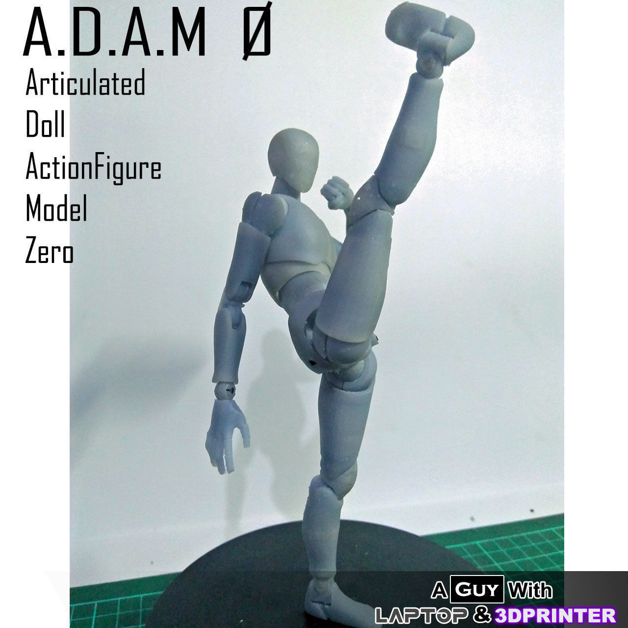 ADAM 0 - Articulated Doll Actionfigure Model Zero- Resin 3DPrint Free 3D print model_35