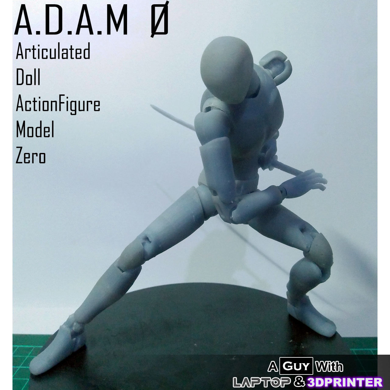 ADAM 0 - Articulated Doll Actionfigure Model Zero- Resin 3DPrint Free 3D print model_20