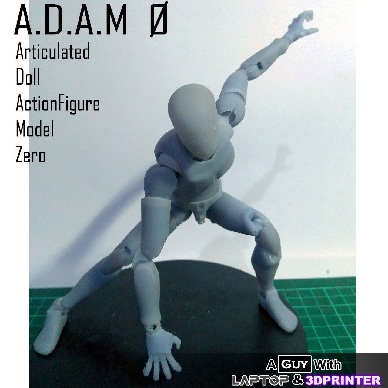 ADAM 0 - Articulated Doll Actionfigure Model Zero- Resin 3DPrint Free 3D print model_5