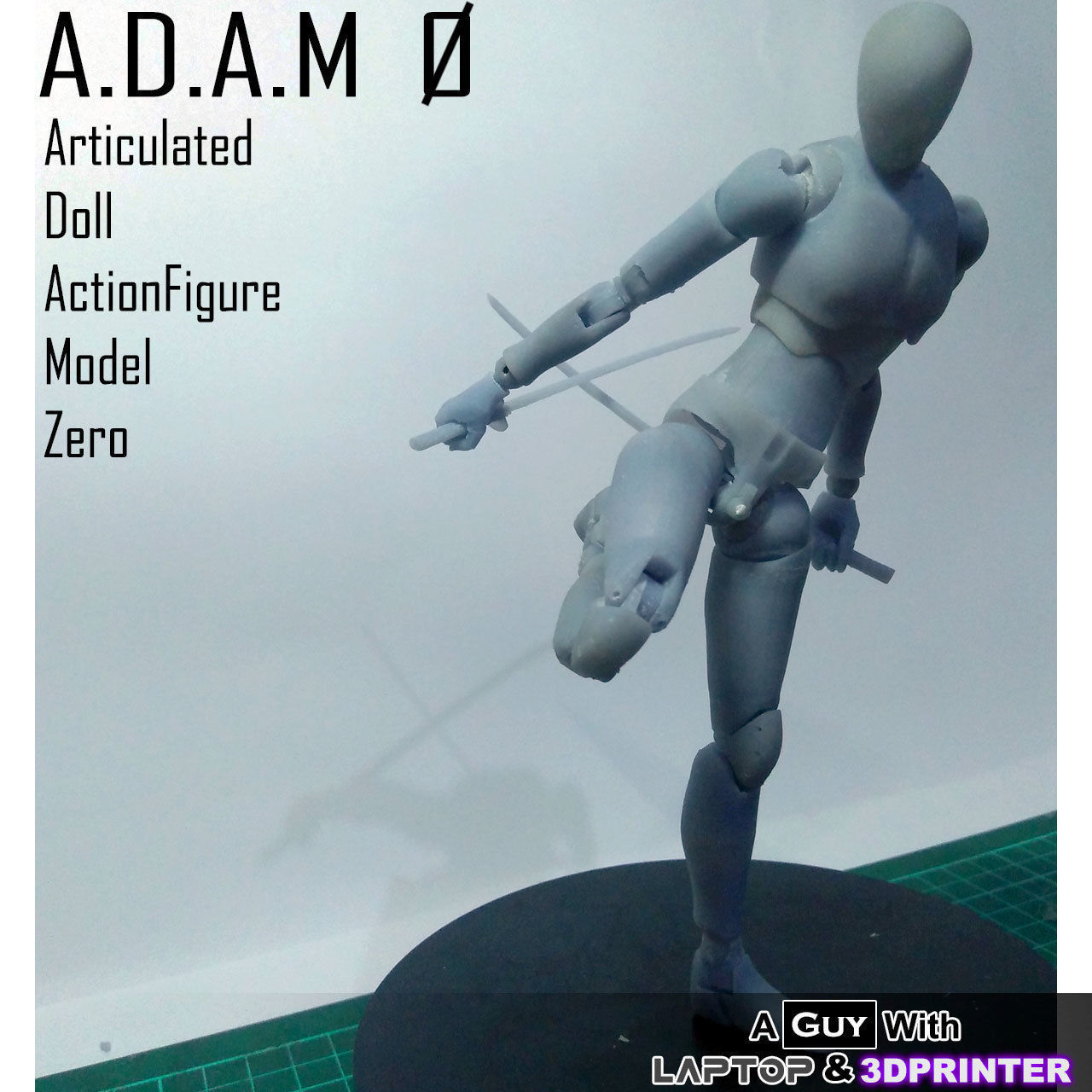 ADAM 0 - Articulated Doll Actionfigure Model Zero- Resin 3DPrint Free 3D print model_15