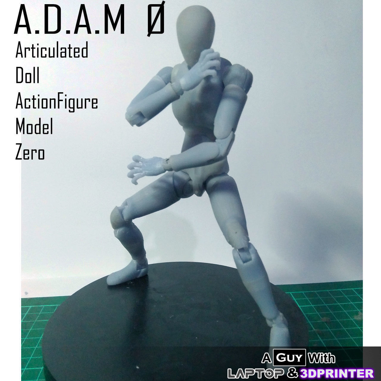 ADAM 0 - Articulated Doll Actionfigure Model Zero- Resin 3DPrint Free 3D print model_3