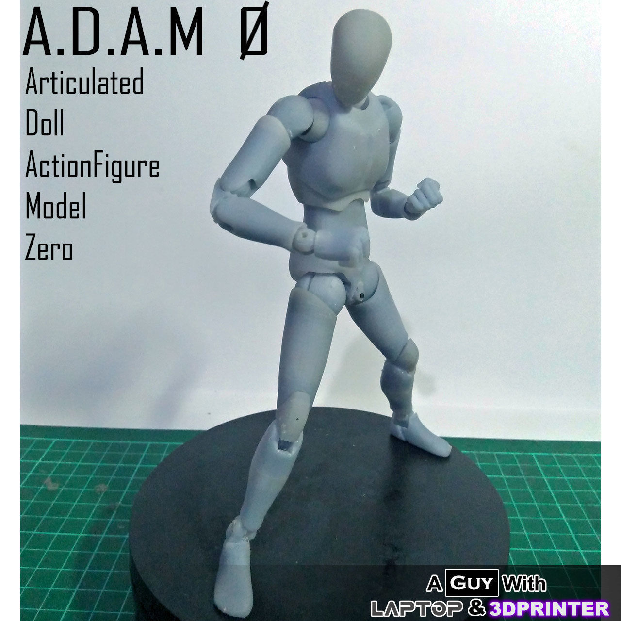 ADAM 0 - Articulated Doll Actionfigure Model Zero- Resin 3DPrint Free 3D print model_31