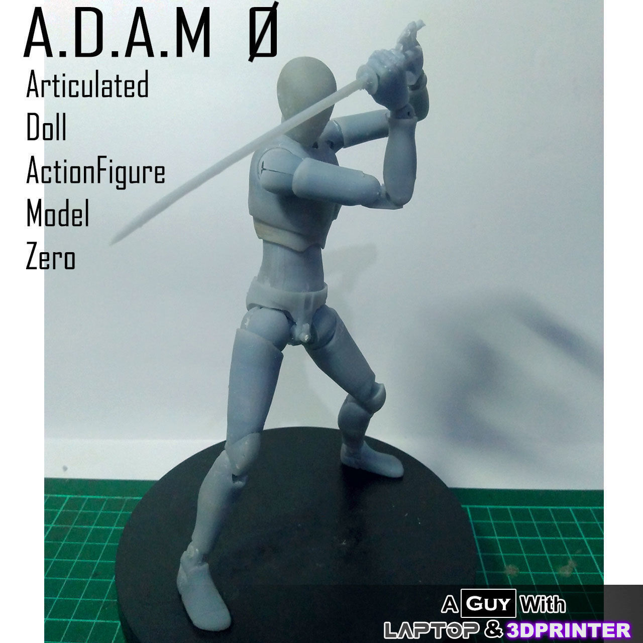 ADAM 0 - Articulated Doll Actionfigure Model Zero- Resin 3DPrint Free 3D print model_17