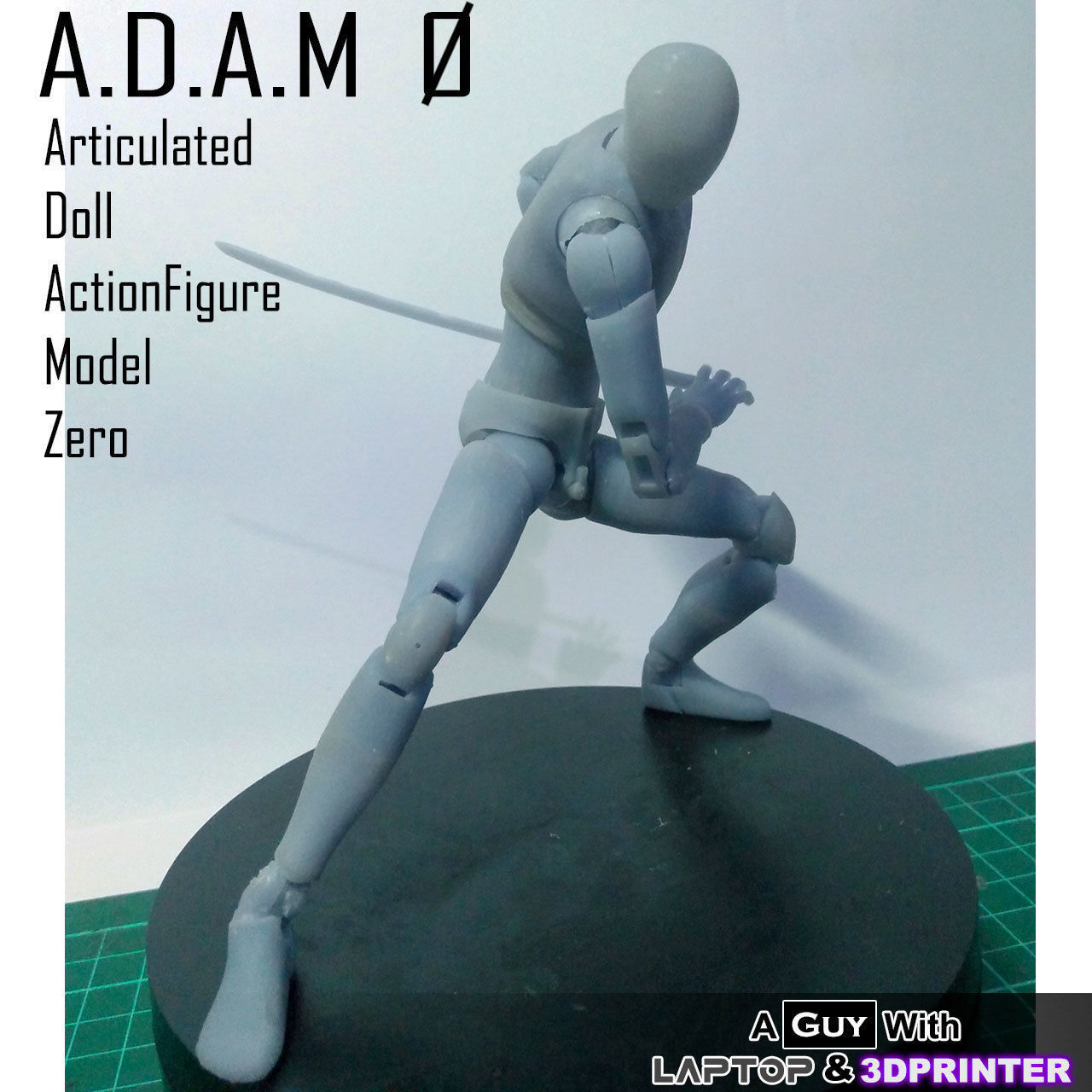 ADAM 0 - Articulated Doll Actionfigure Model Zero- Resin 3DPrint Free 3D print model_19