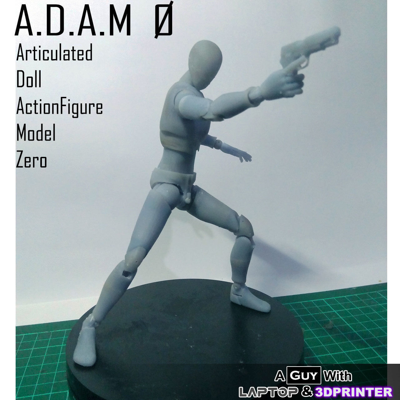 ADAM 0 - Articulated Doll Actionfigure Model Zero- Resin 3DPrint Free 3D print model_24