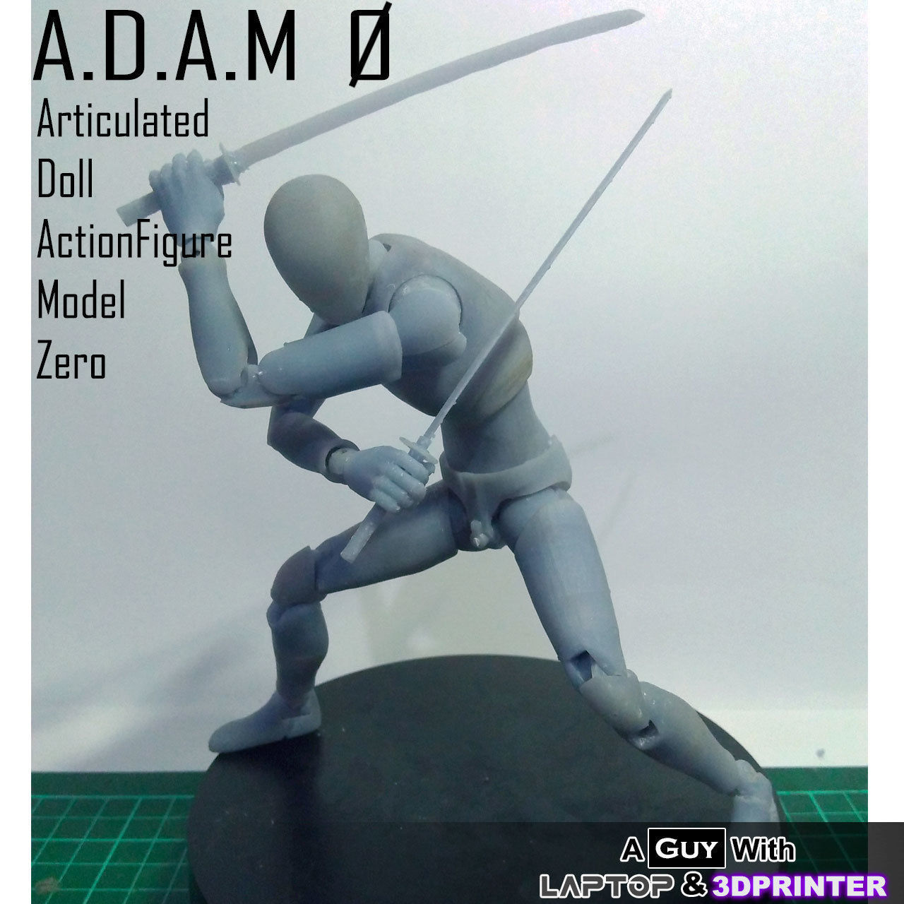 ADAM 0 - Articulated Doll Actionfigure Model Zero- Resin 3DPrint Free 3D print model_10