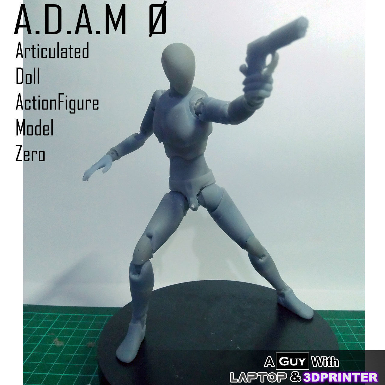 ADAM 0 - Articulated Doll Actionfigure Model Zero- Resin 3DPrint Free 3D print model_26