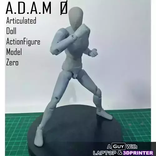 ADAM 0 - Articulated Doll Actionfigure Model Zero- Resin 3DPrint Free 3D print model
