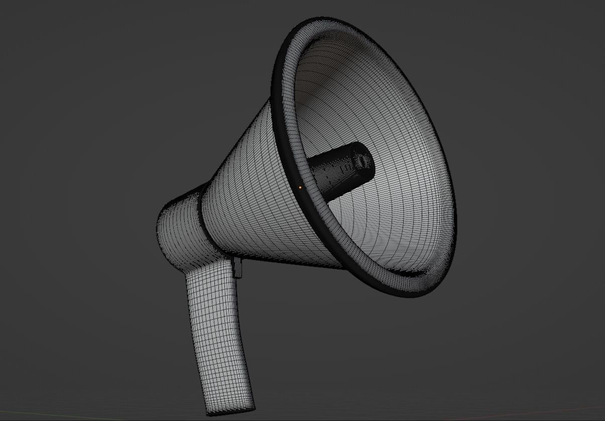Hand mic cartoon speaker Low-poly 3D model Low-poly 3D model_3