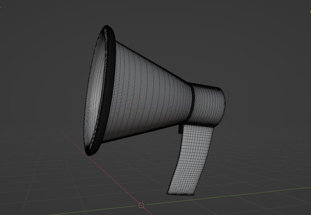 Hand mic cartoon speaker Low-poly 3D model Low-poly 3D model_4