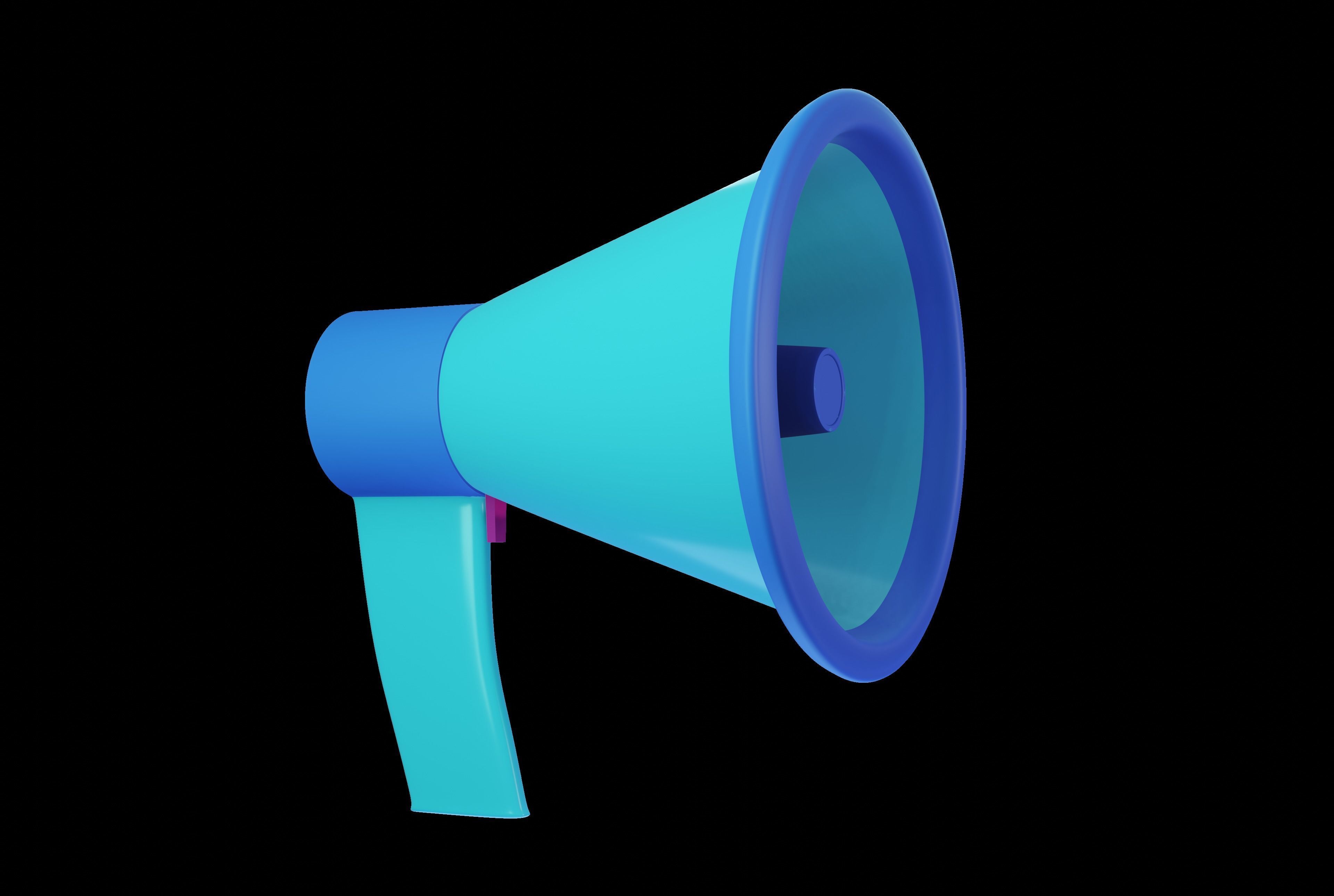 Hand mic cartoon speaker Low-poly 3D model Low-poly 3D model_2