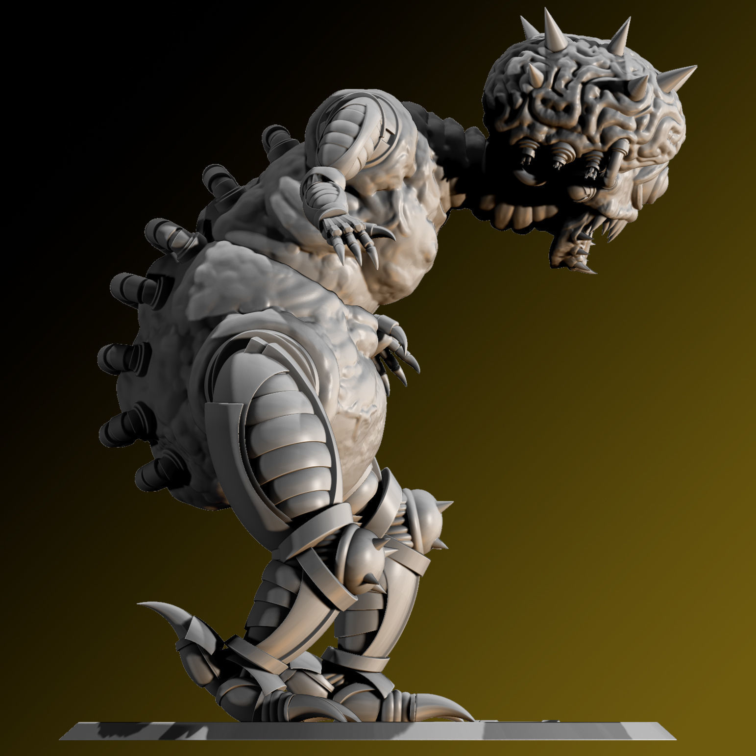 Angry Brain 3D print model_2