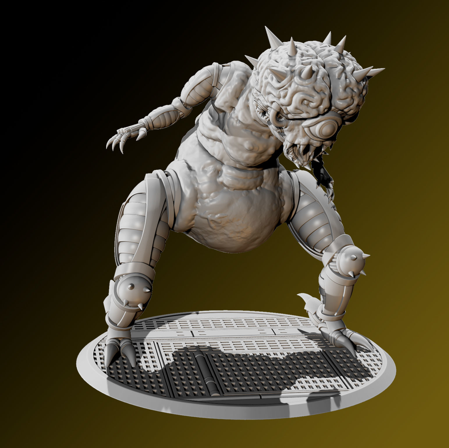 Angry Brain 3D print model_1