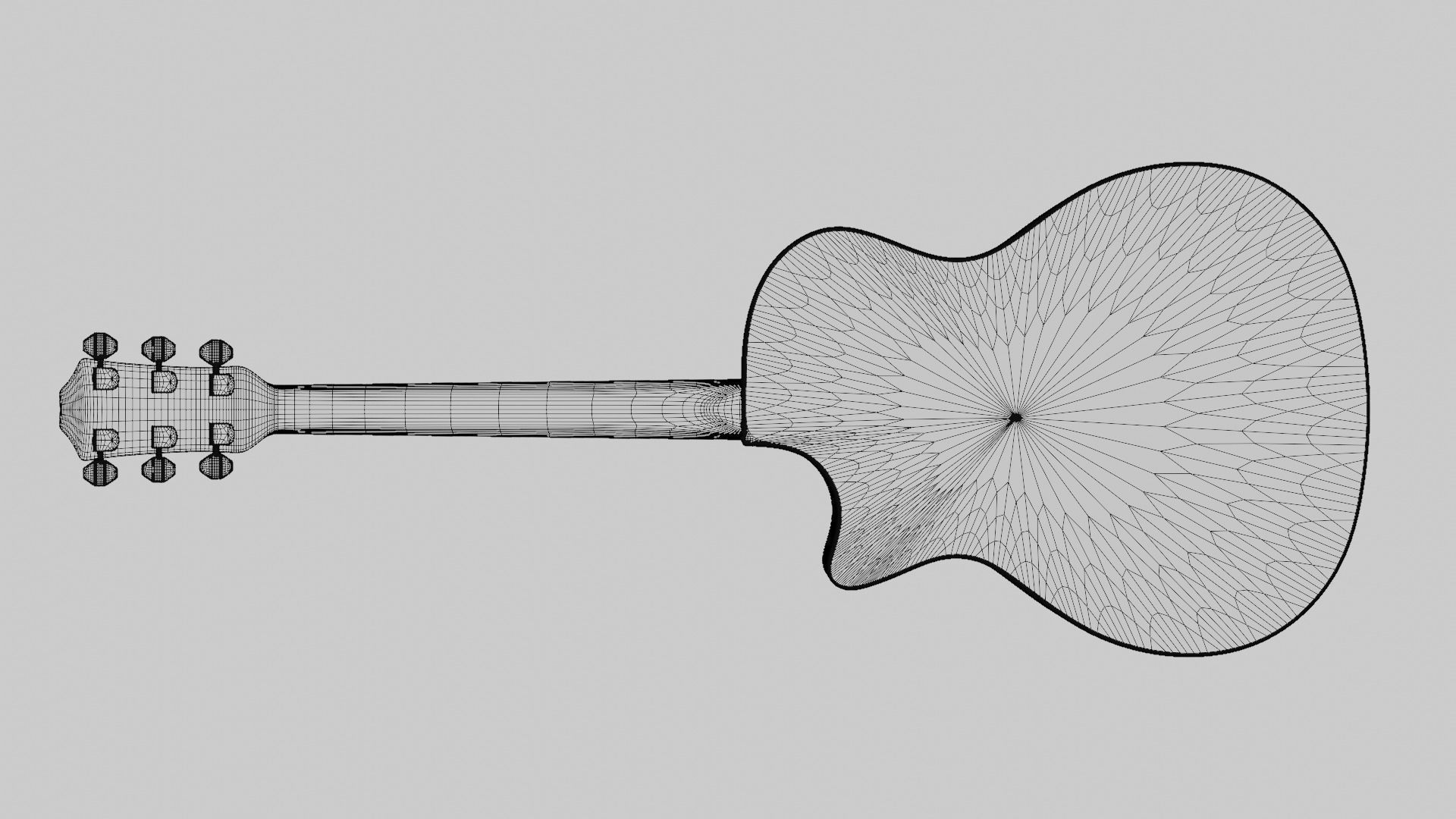 Realistic Acoustic Guitar - Custom Design 3D model_12