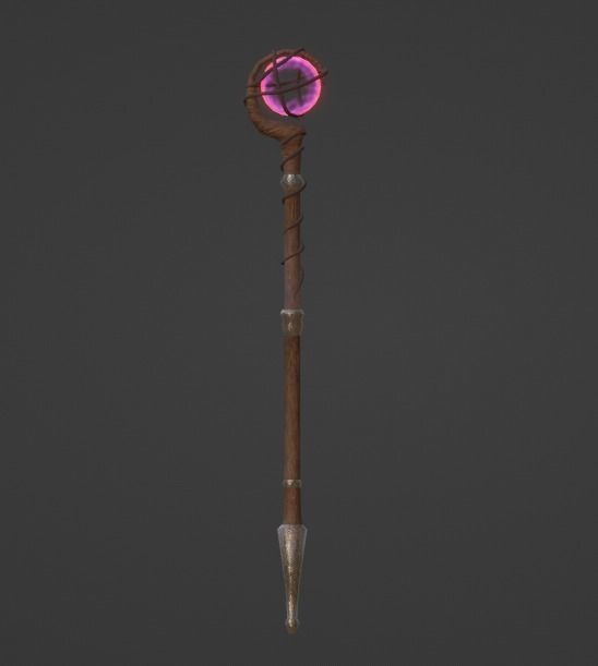 Staff Set Animated Low-poly 3D model_12