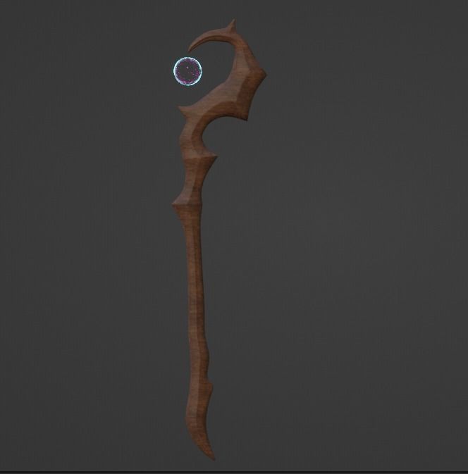 Staff Set Animated Low-poly 3D model_15