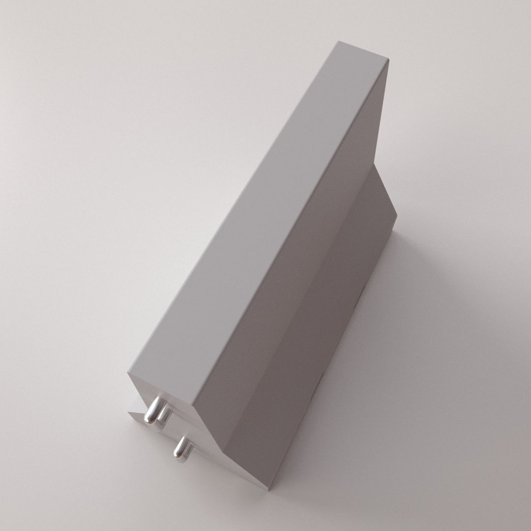 Concrete Barricade 3D model_2