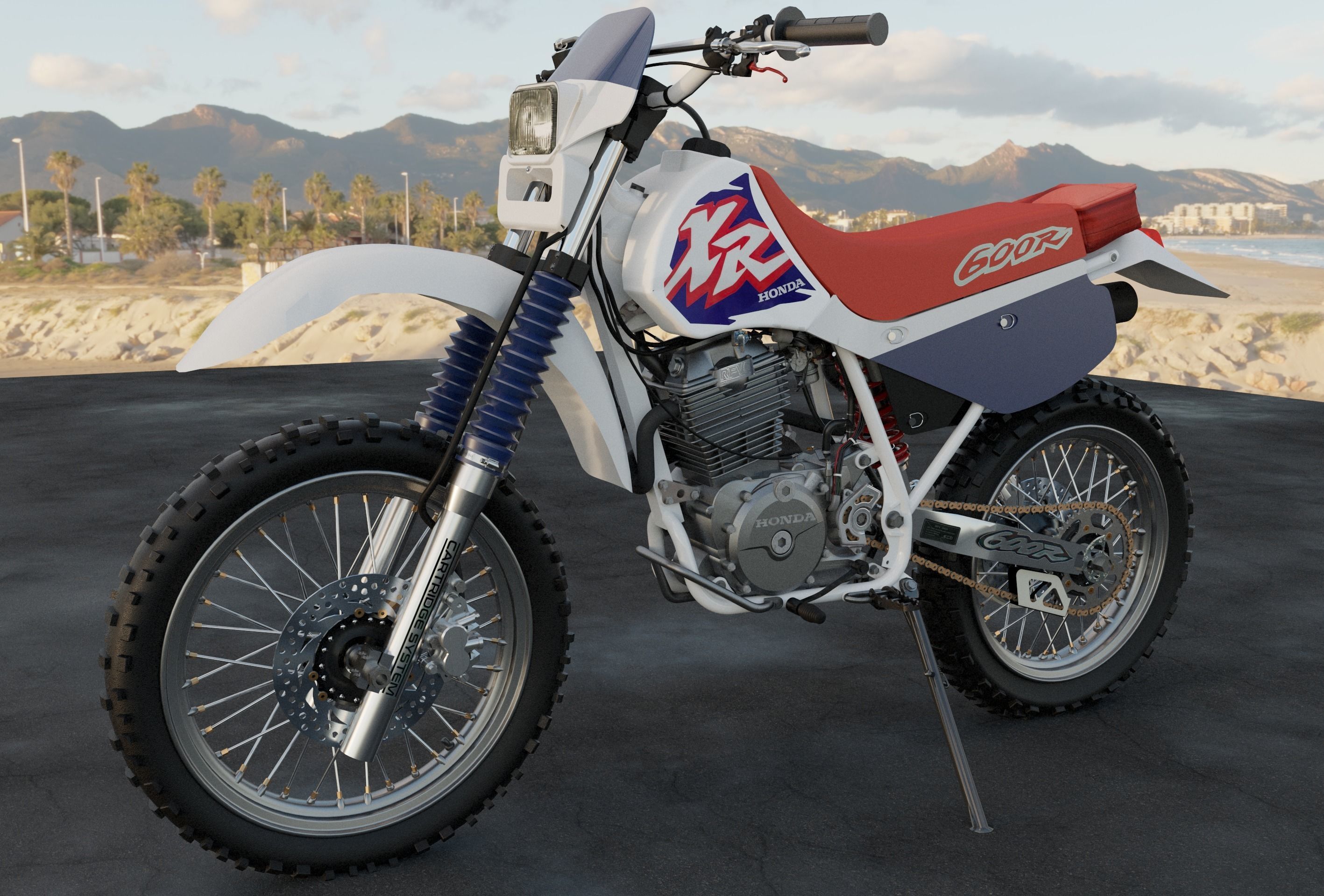 Moto XR - 600 Japonesa 3D model_1