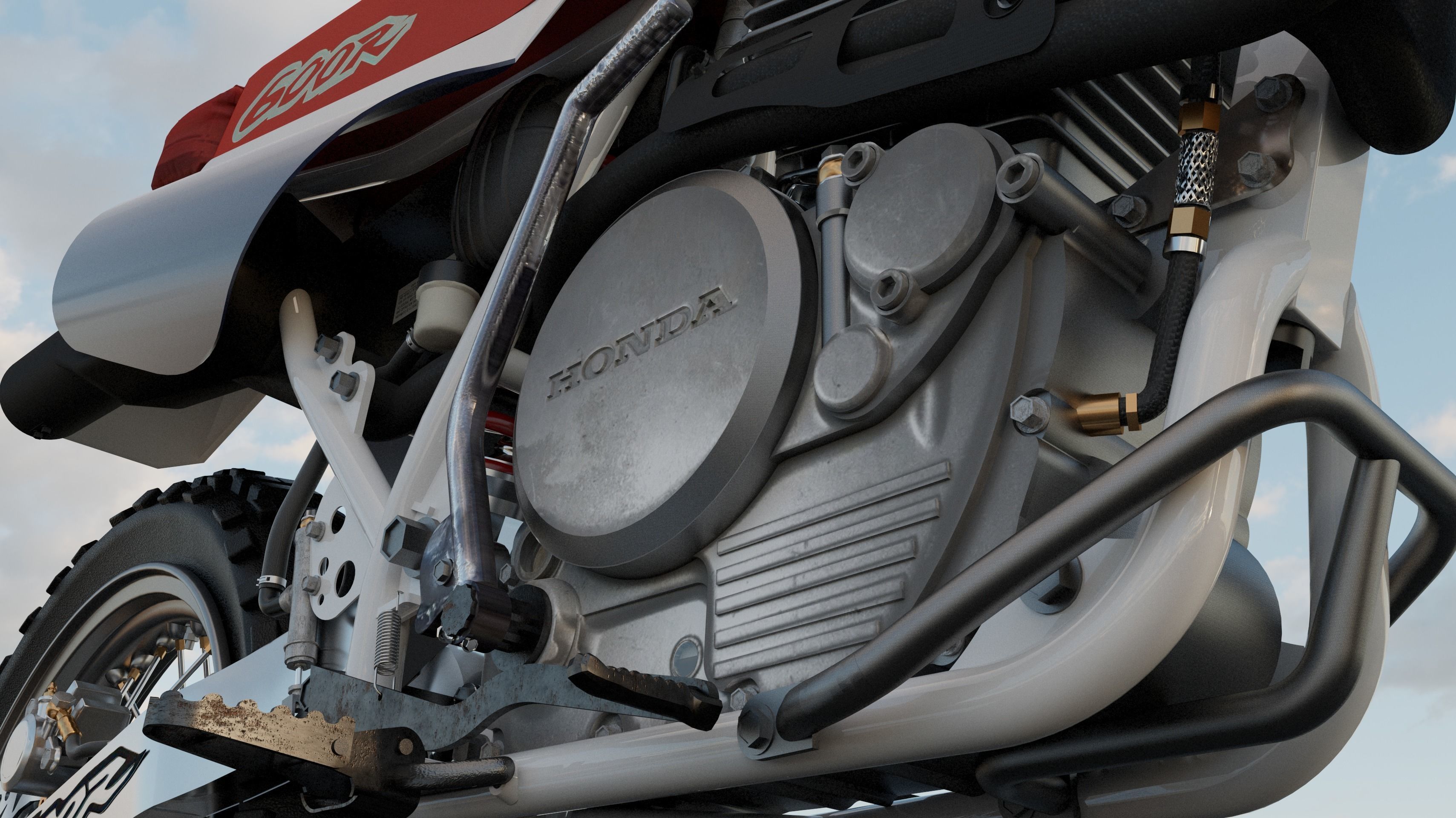 Moto XR - 600 Japonesa 3D model_12