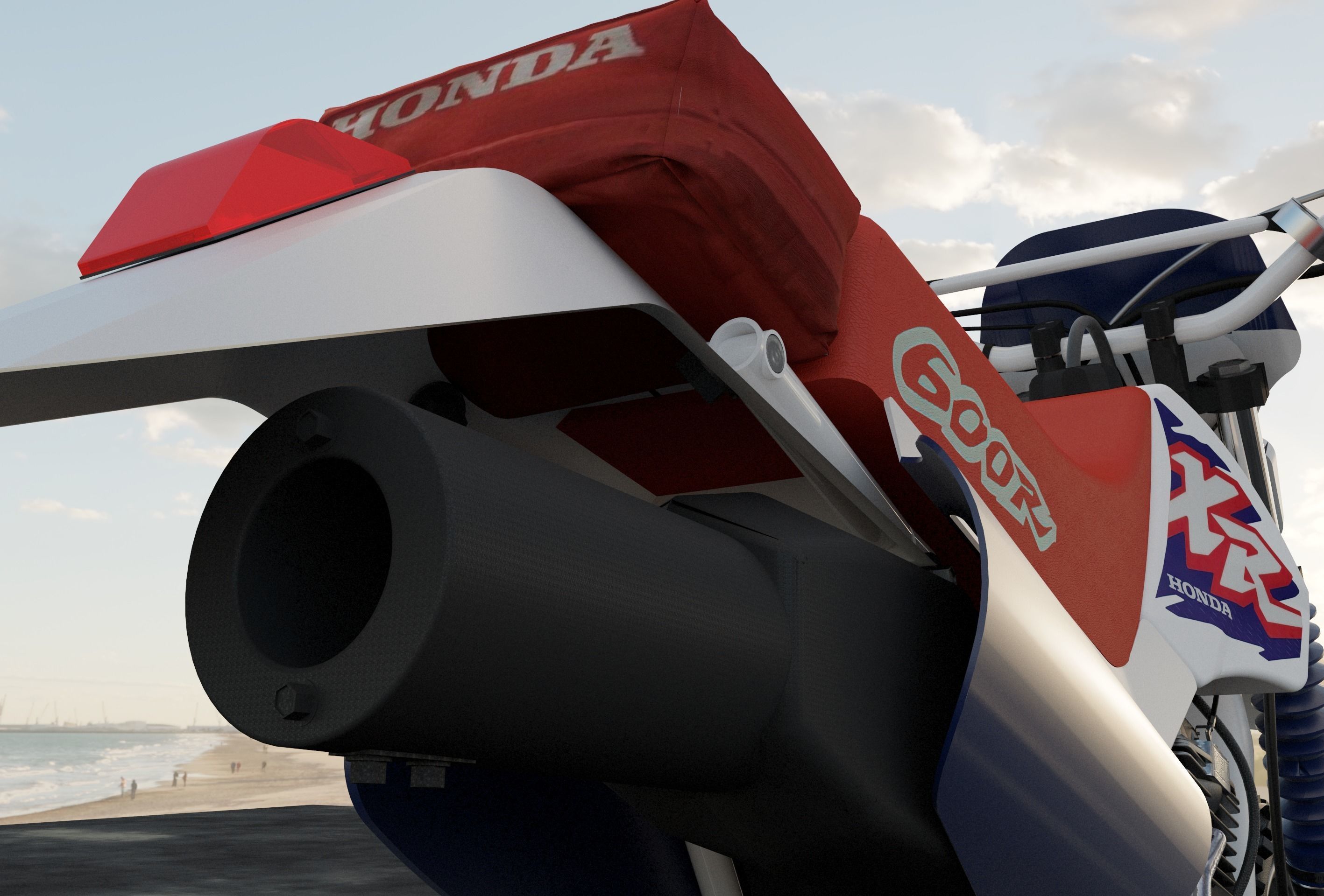 Moto XR - 600 Japonesa 3D model_20