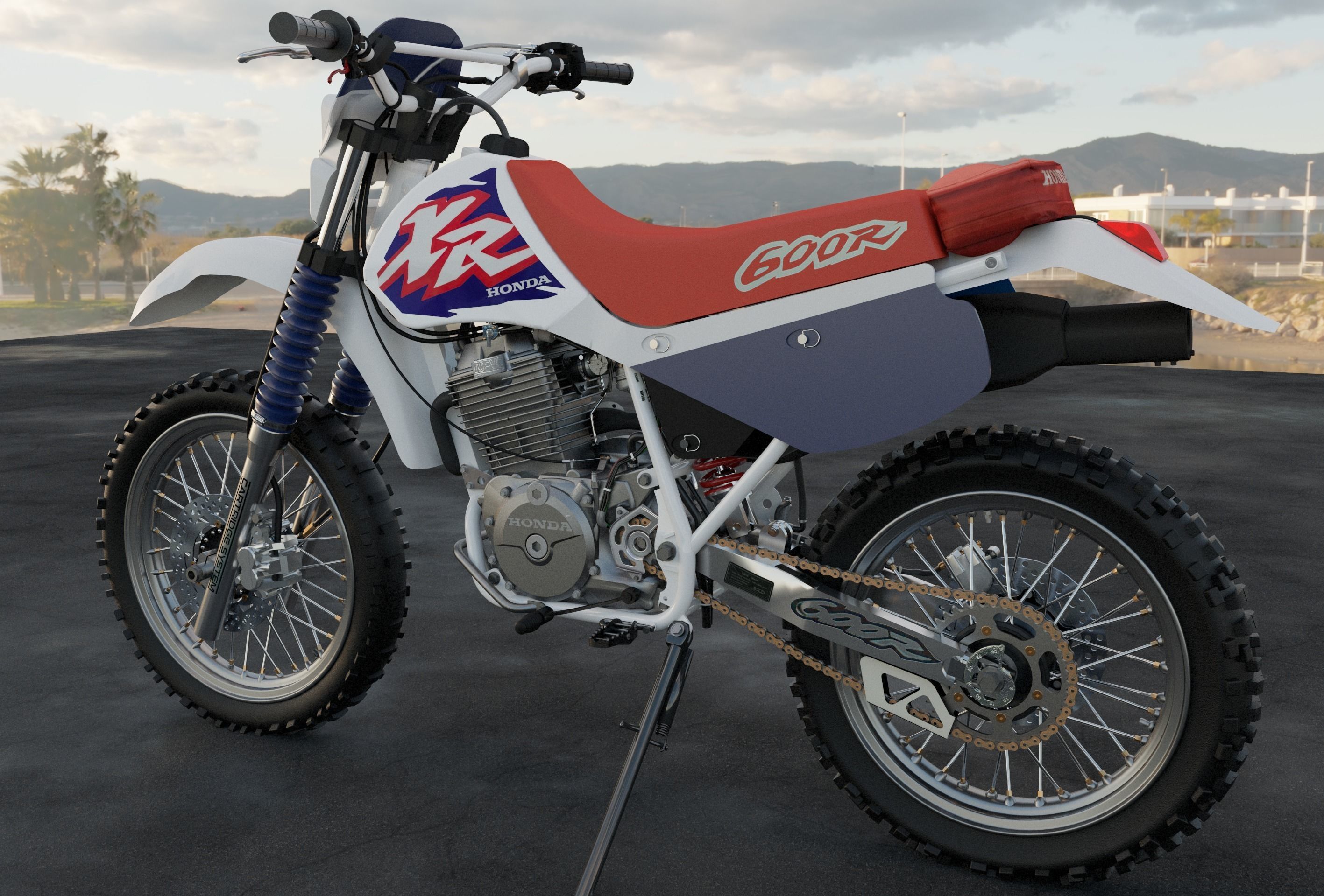 Moto XR - 600 Japonesa 3D model_2