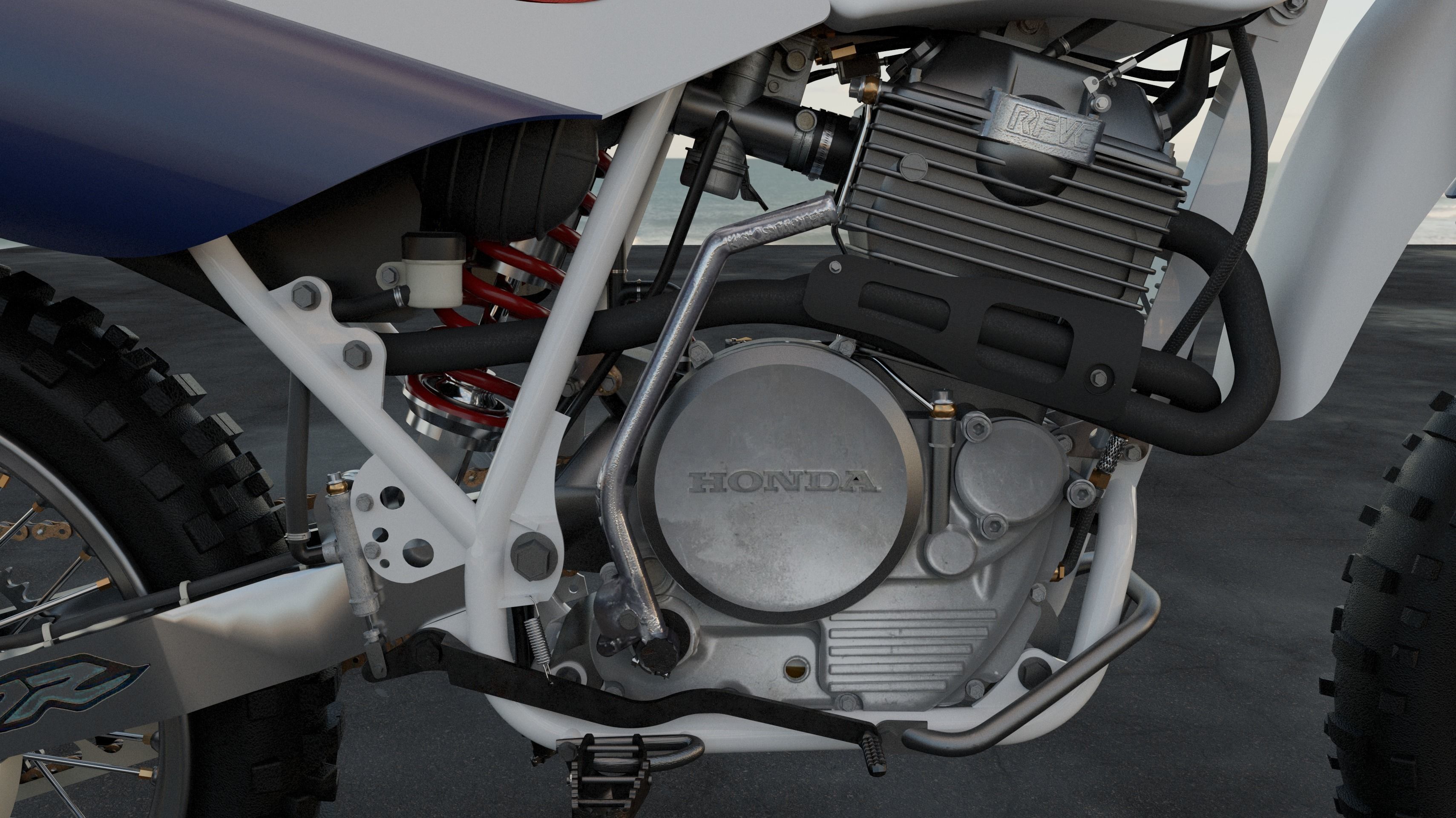 Moto XR - 600 Japonesa 3D model_9