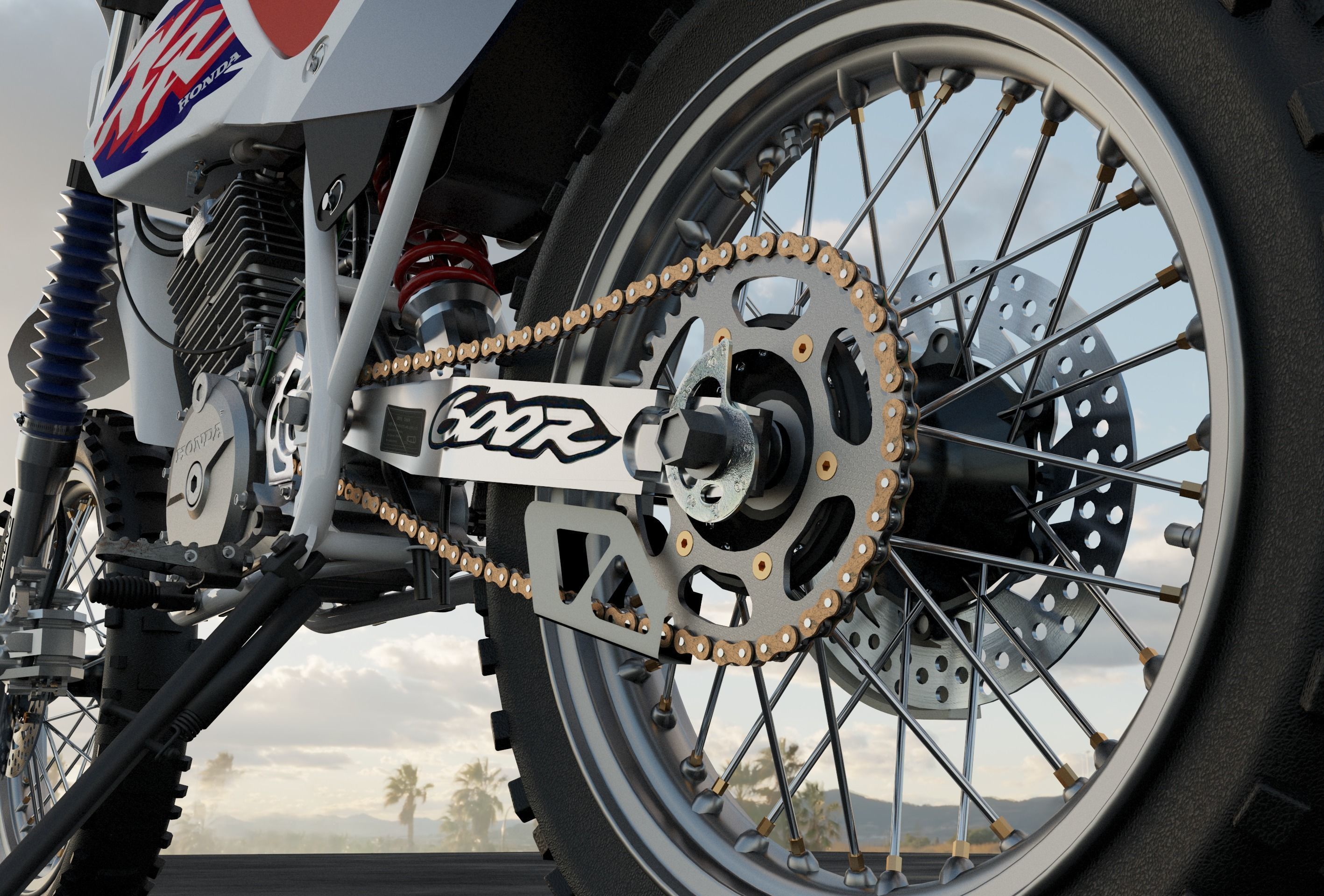 Moto XR - 600 Japonesa 3D model_18