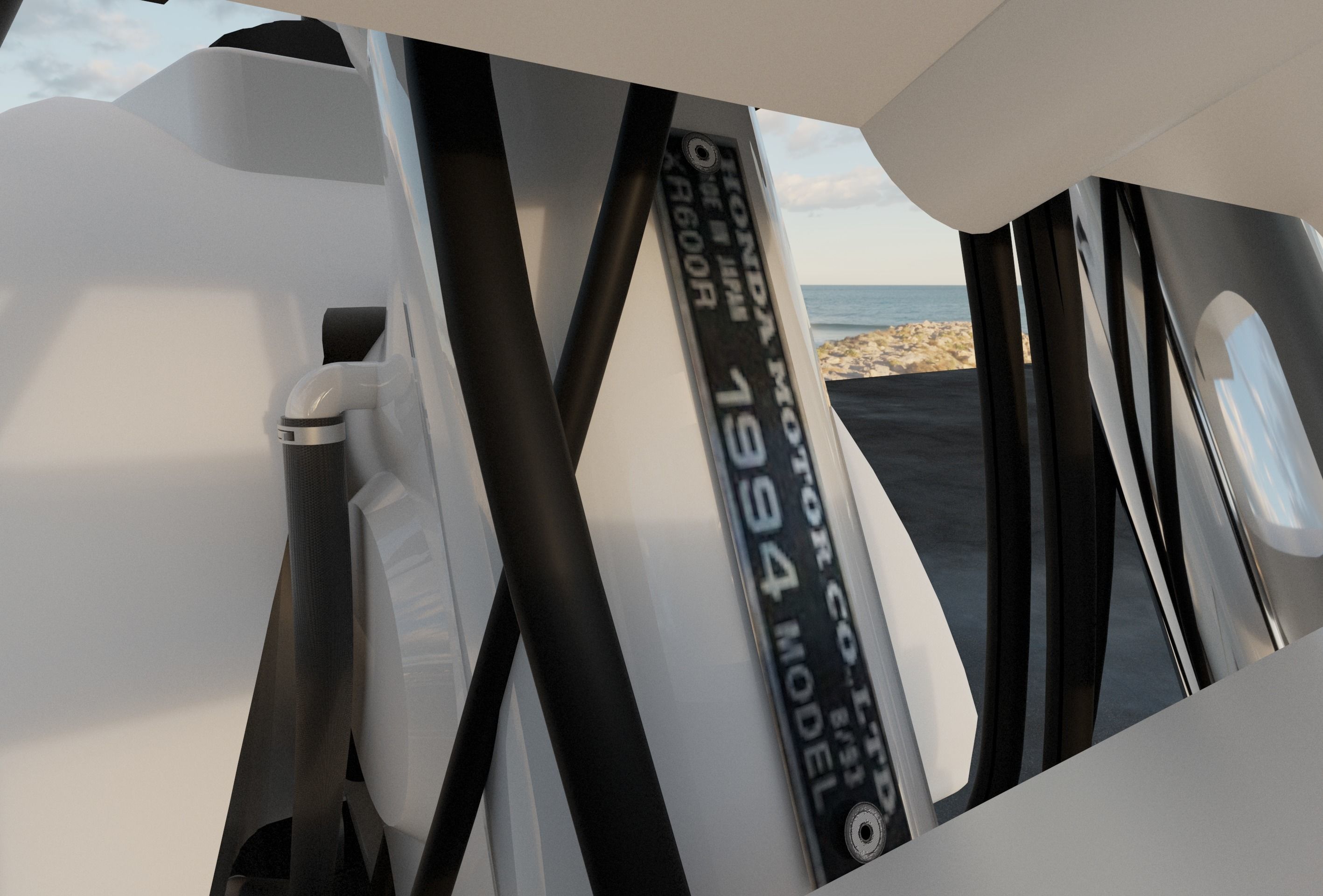 Moto XR - 600 Japonesa 3D model_25