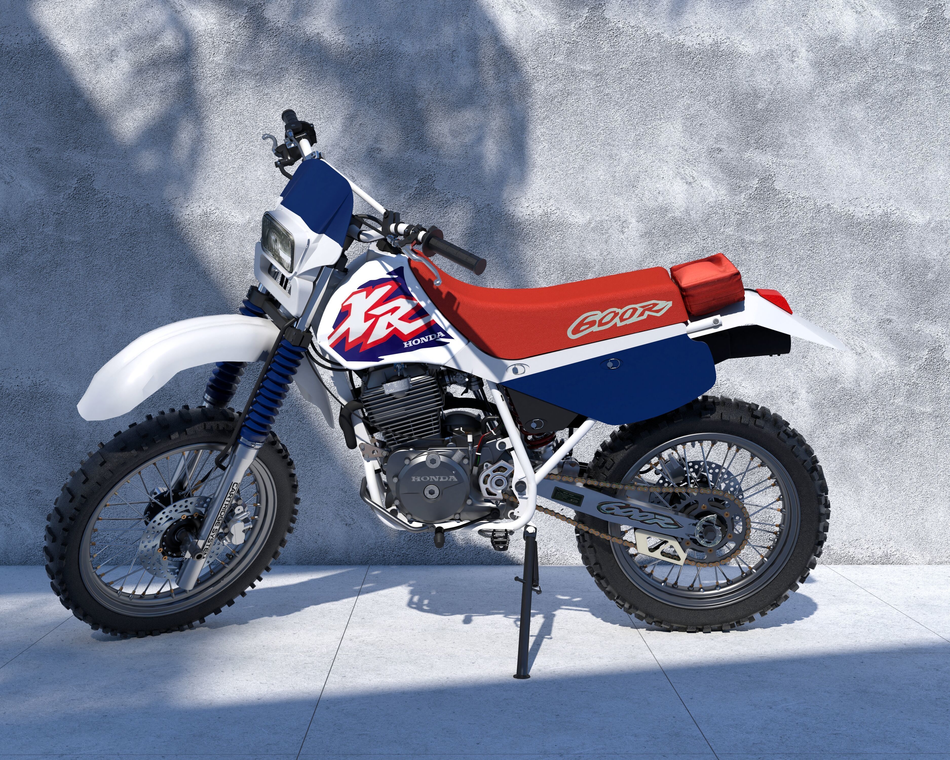 Moto XR - 600 Japonesa 3D model_26