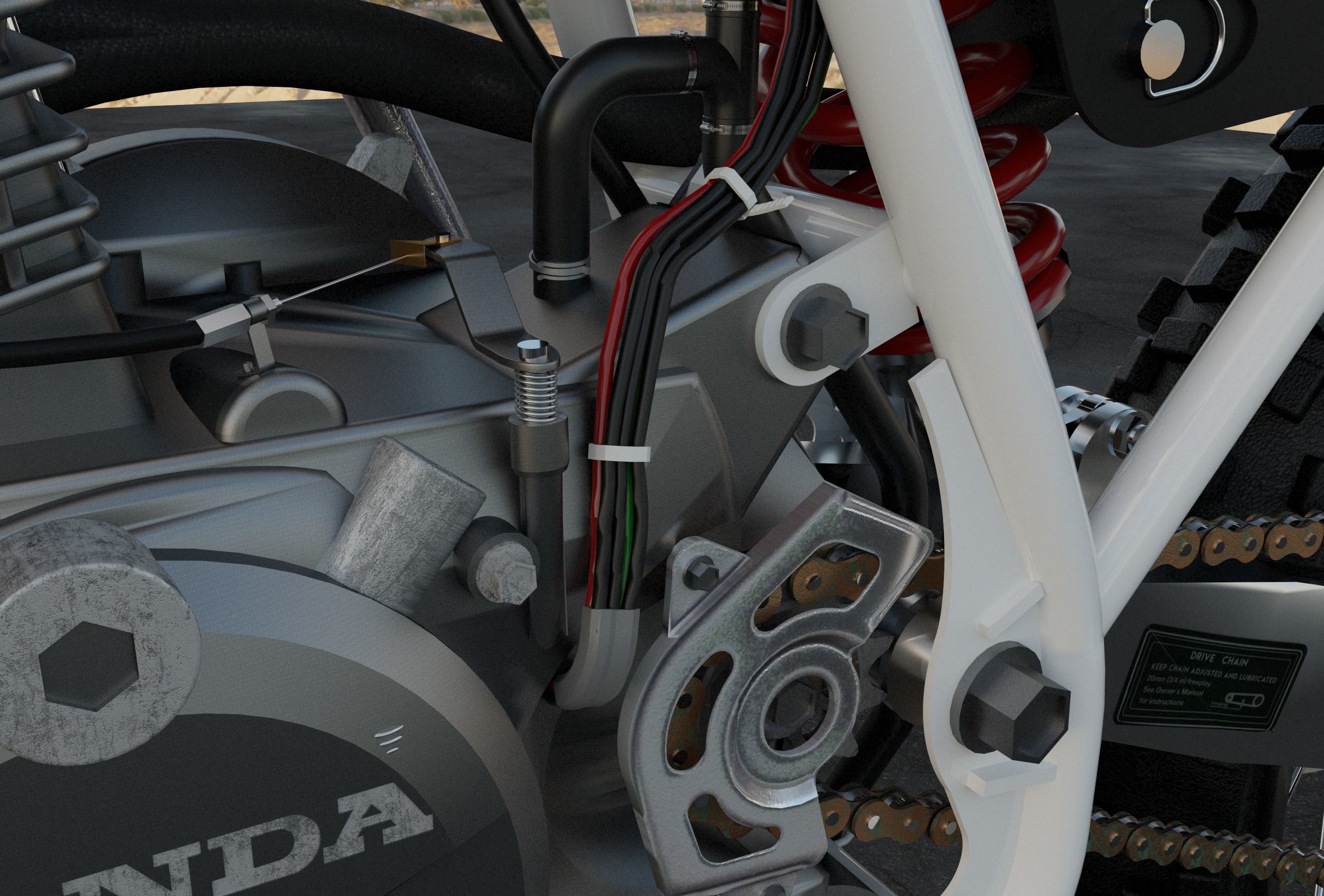 Moto XR - 600 Japonesa 3D model_17