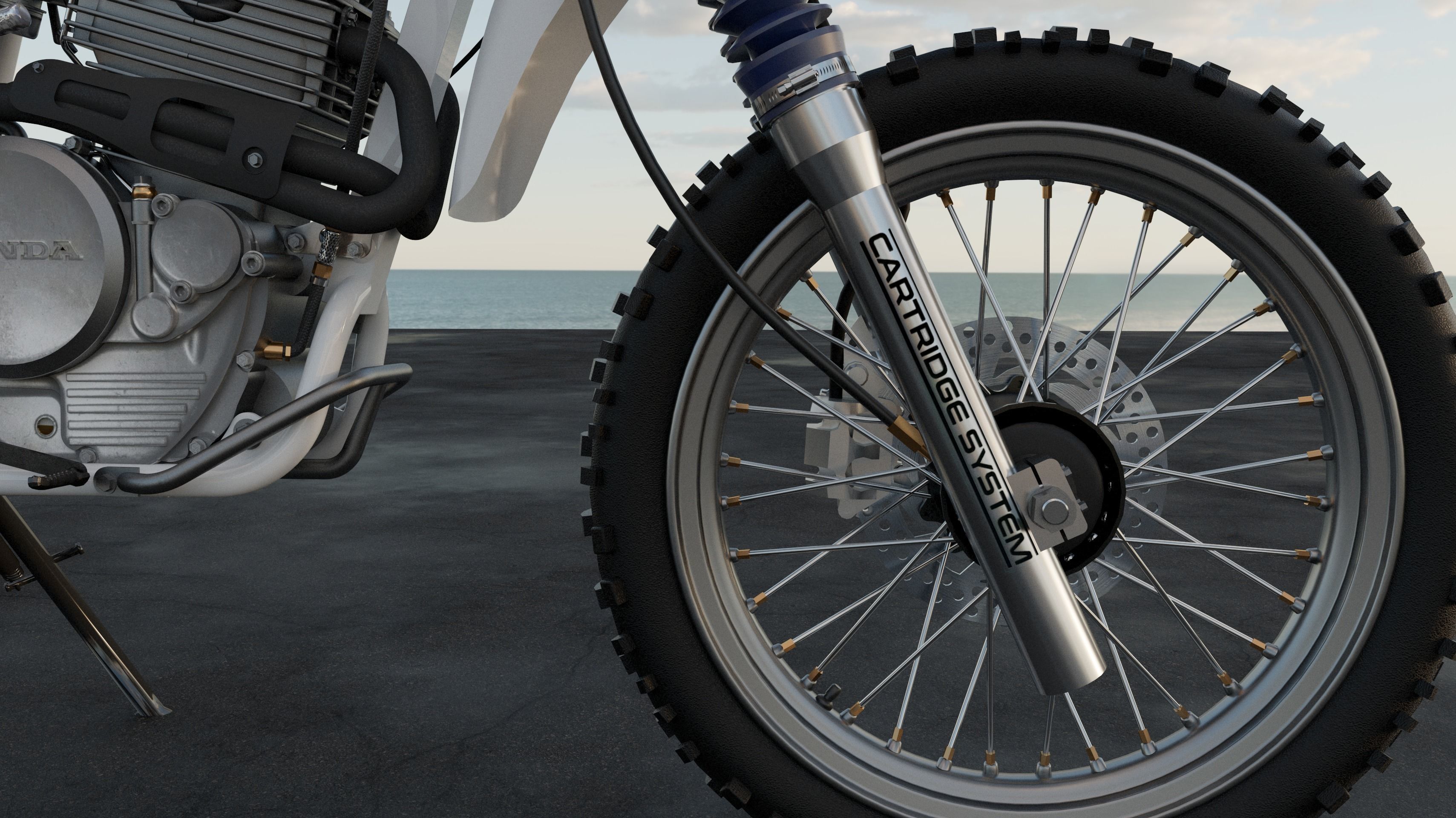 Moto XR - 600 Japonesa 3D model_8