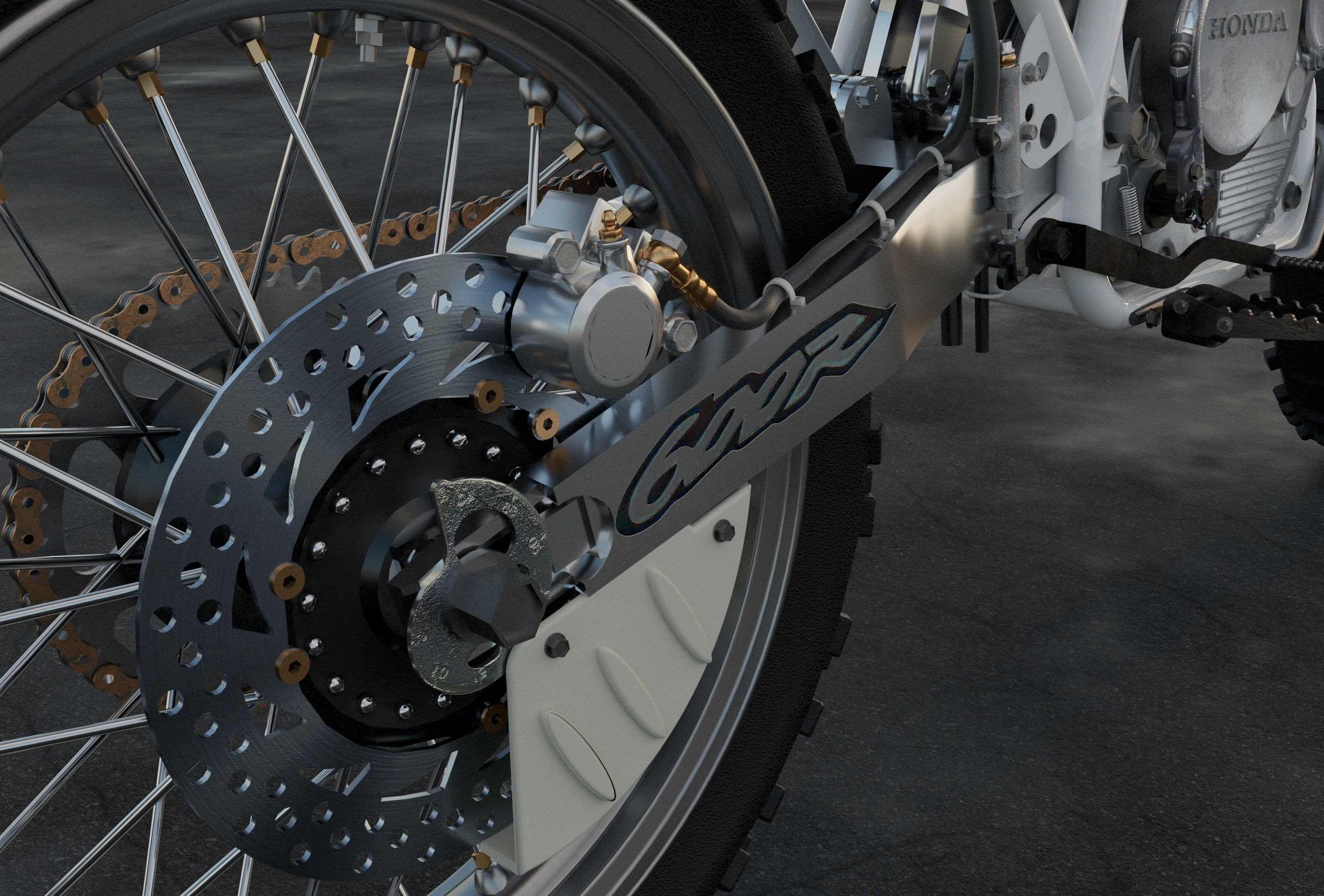 Moto XR - 600 Japonesa 3D model_19