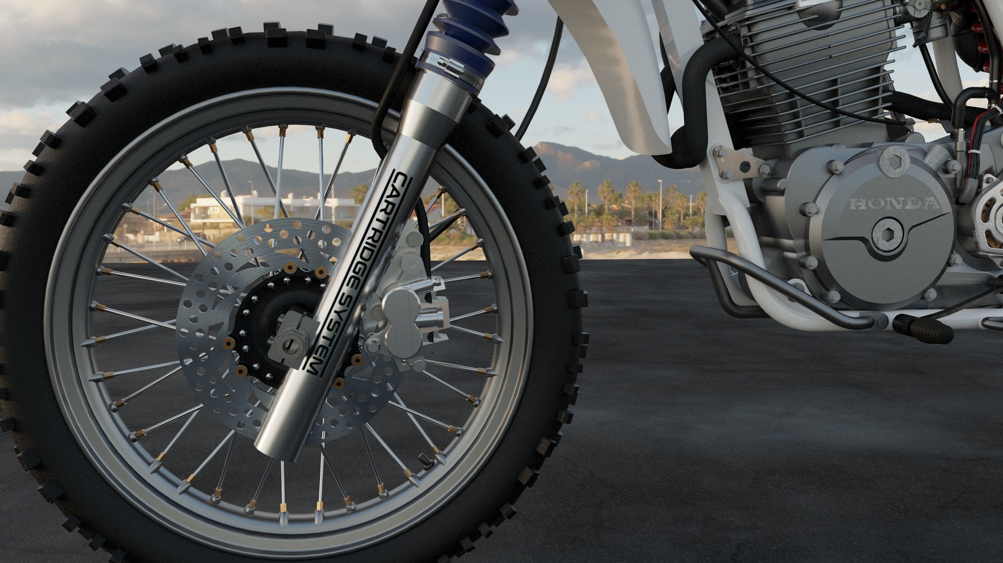 Moto XR - 600 Japonesa 3D model_7