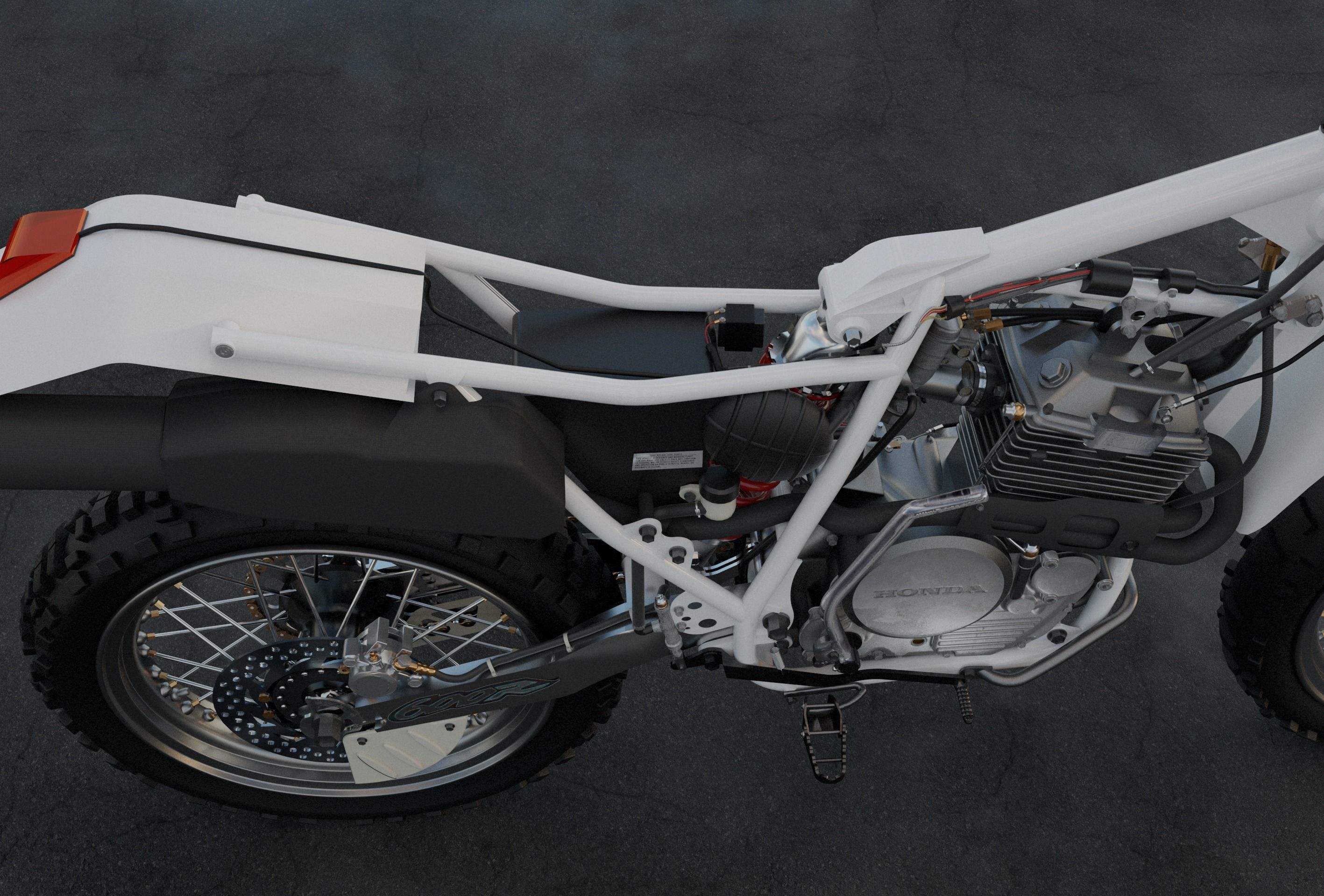 Moto XR - 600 Japonesa 3D model_22